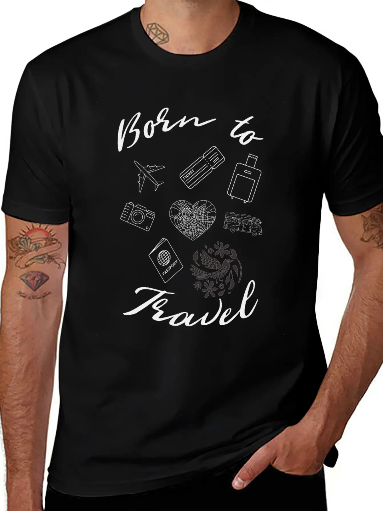 Travelling Edition By Born To Travel Essential Cotton Tee For Daily Outfits – Unisex Style