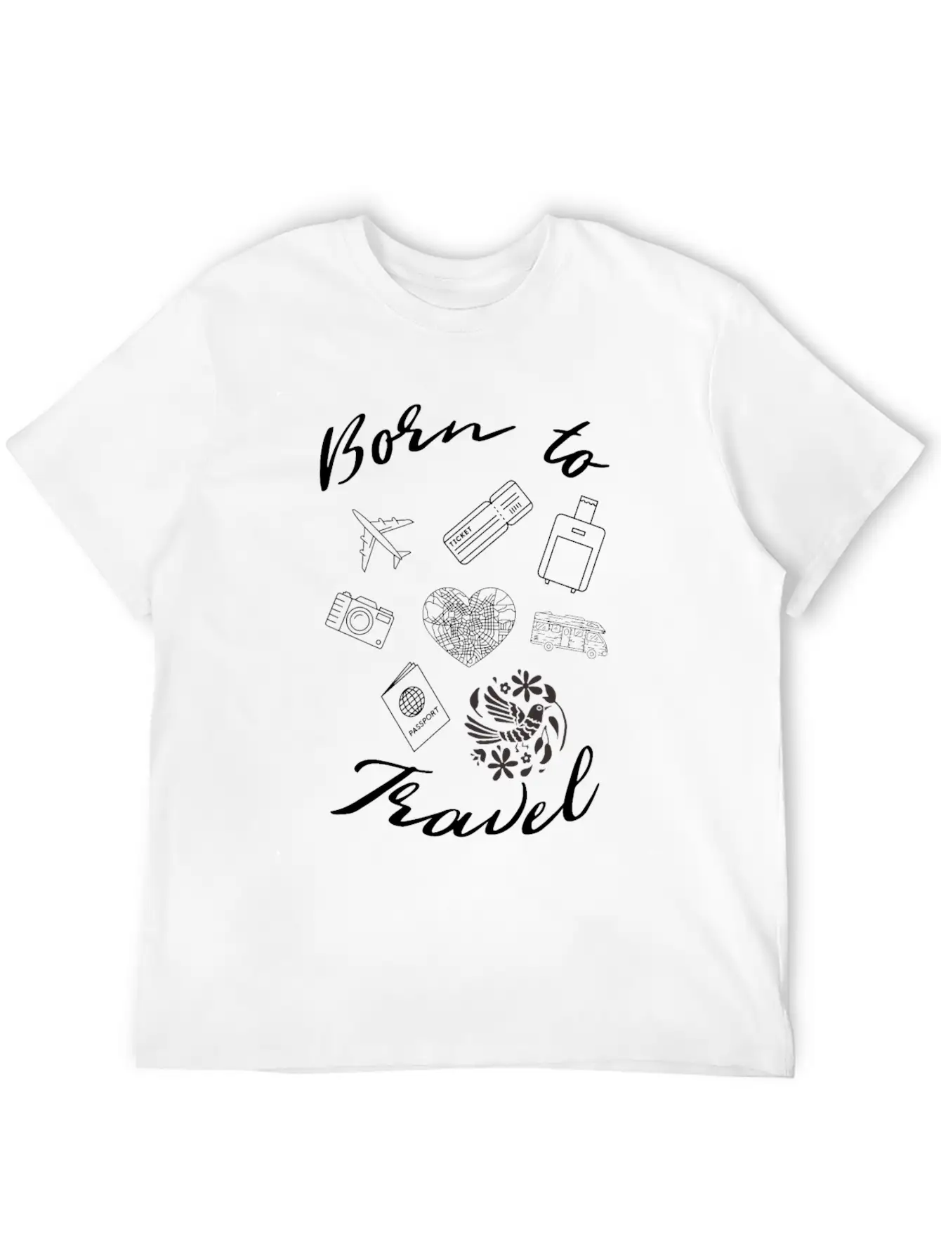 Travelling Edition By Born To Travel Essential Cotton Tee For Daily Outfits – Unisex Style