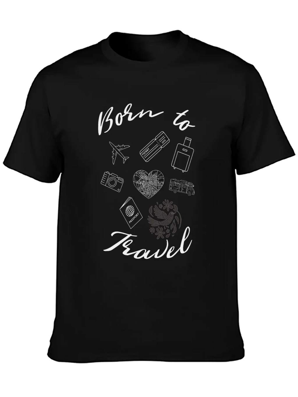 Travelling Edition By Born To Travel Essential Cotton Tee For Daily Outfits – Unisex Style
