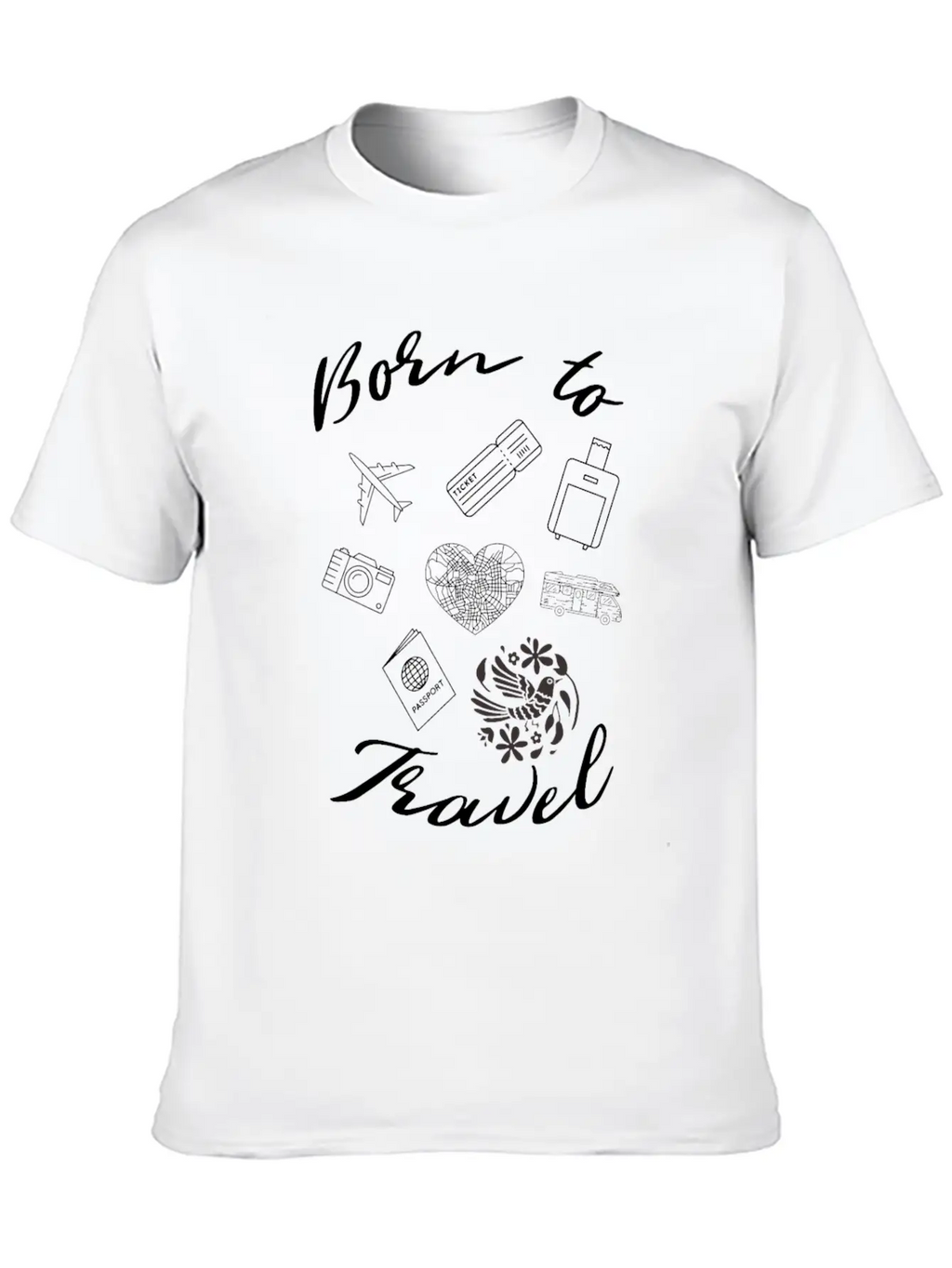 Travelling Edition By Born To Travel Essential Cotton Tee For Daily Outfits – Unisex Style