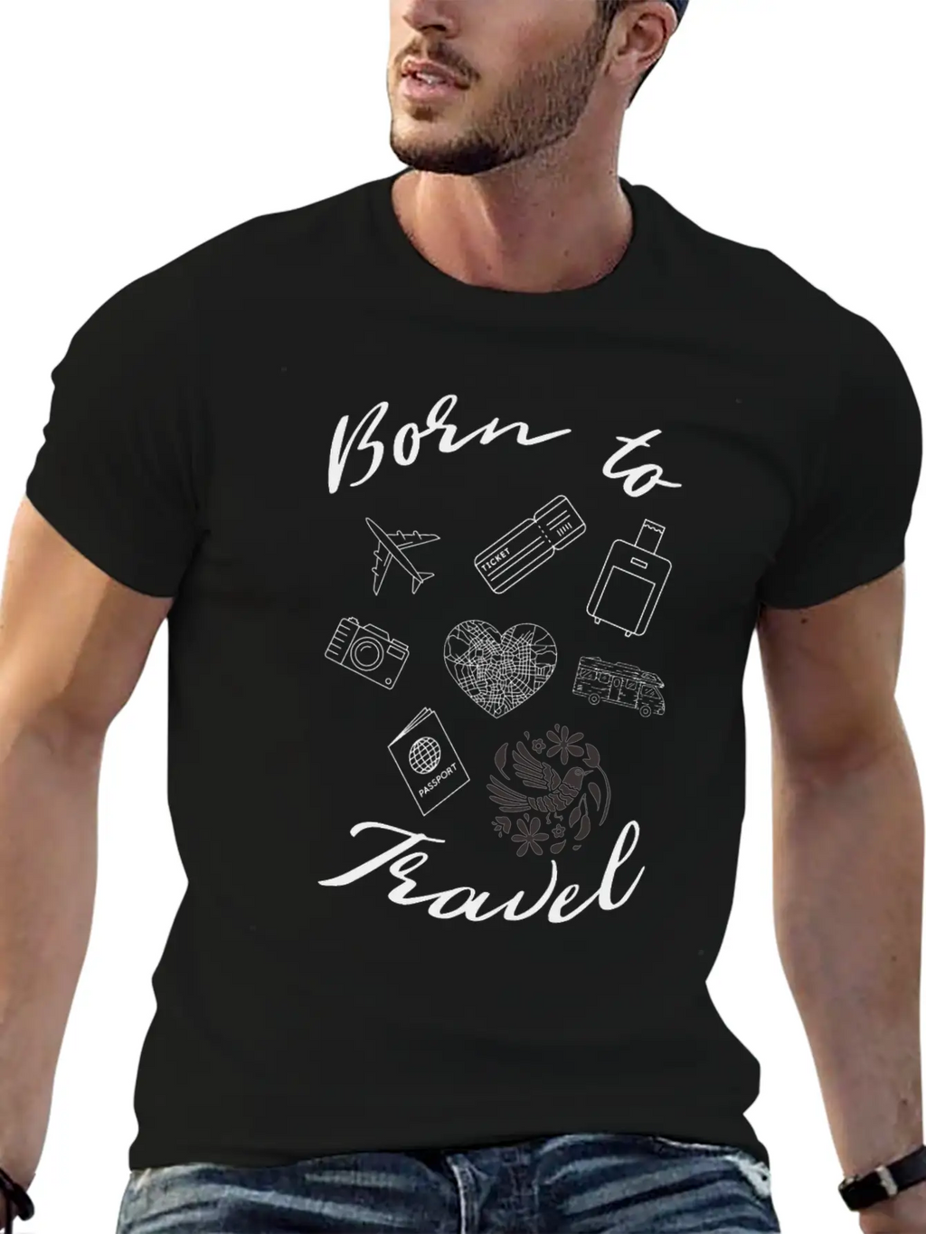 Travelling Edition By Born To Travel Essential Cotton Tee For Daily Outfits – Unisex Style