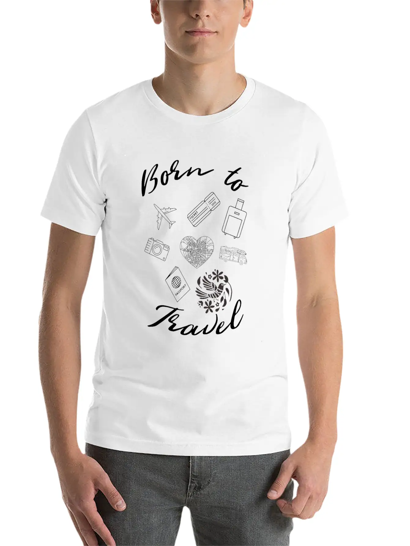 Travelling Edition By Born To Travel Essential Cotton Tee For Daily Outfits – Unisex Style