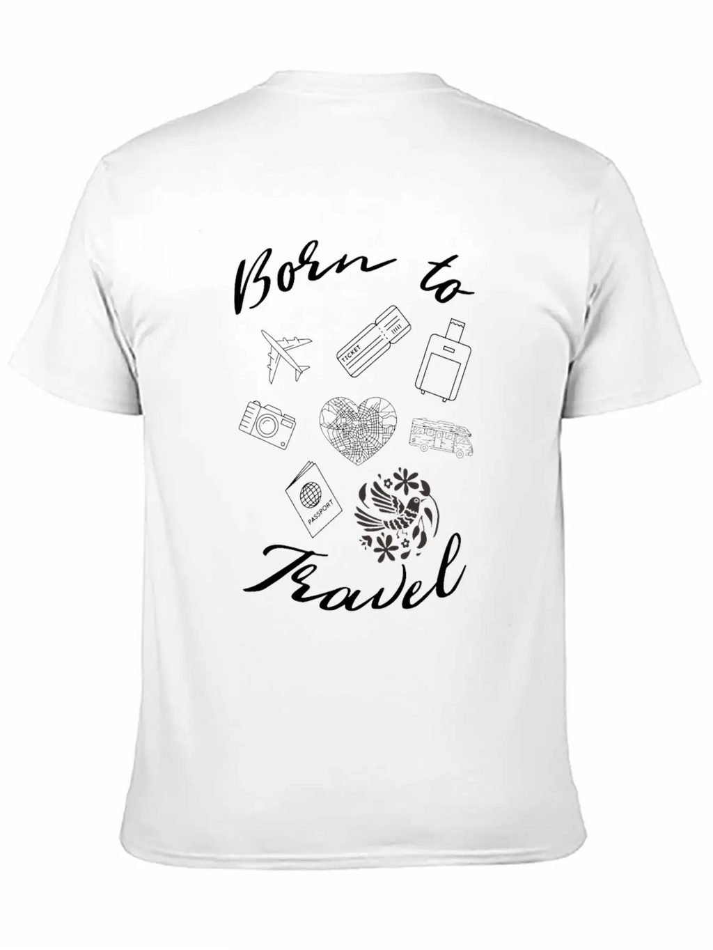 Travelling Edition By Born To Travel Essential Cotton Tee For Daily Outfits – Unisex Style