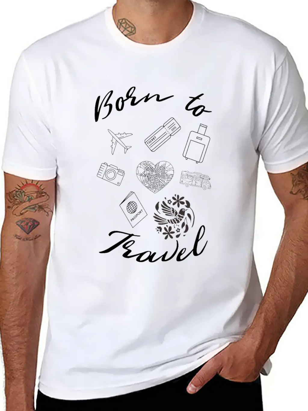 Travelling Edition By Born To Travel Essential Cotton Tee For Daily Outfits – Unisex Style