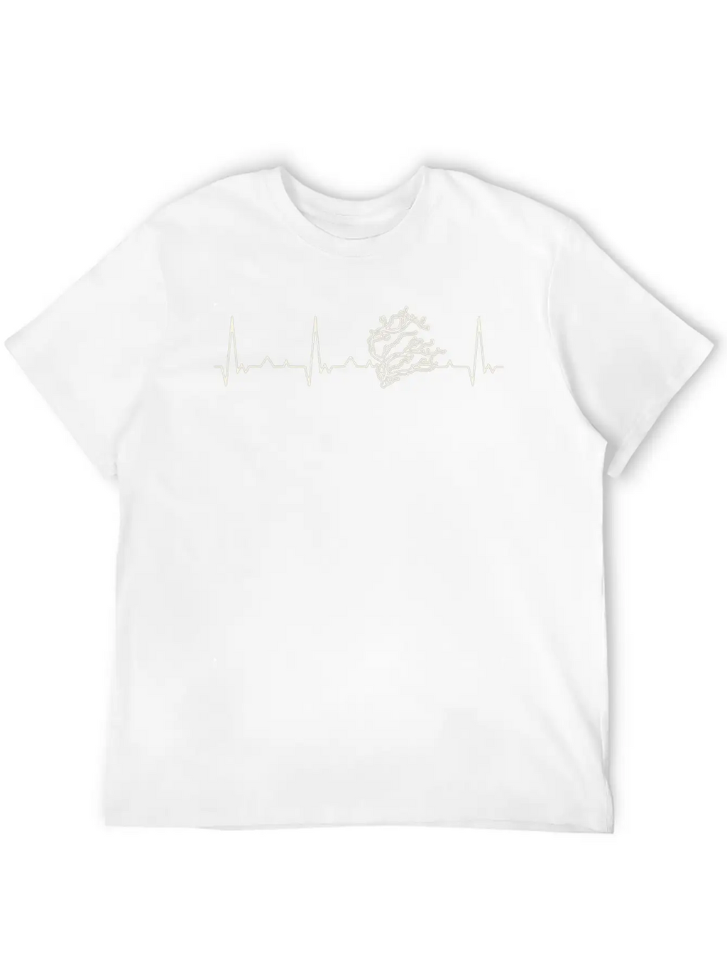 Tree Branch. Heart. Love. EKG. Pulse. Beat. Unisex Casual T-Shirt – Clean Design For Daily Comfort