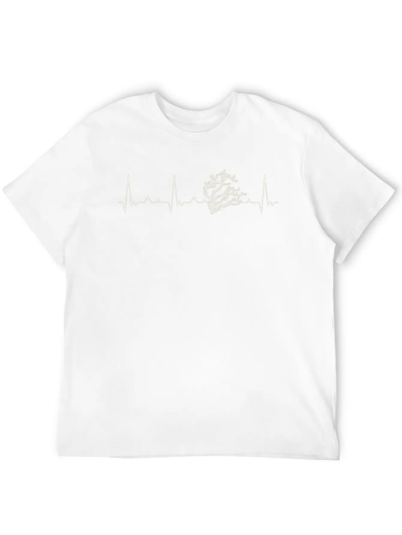 Tree Branch. Heart. Love. EKG. Pulse. Beat. Unisex Casual T-Shirt – Clean Design For Daily Comfort