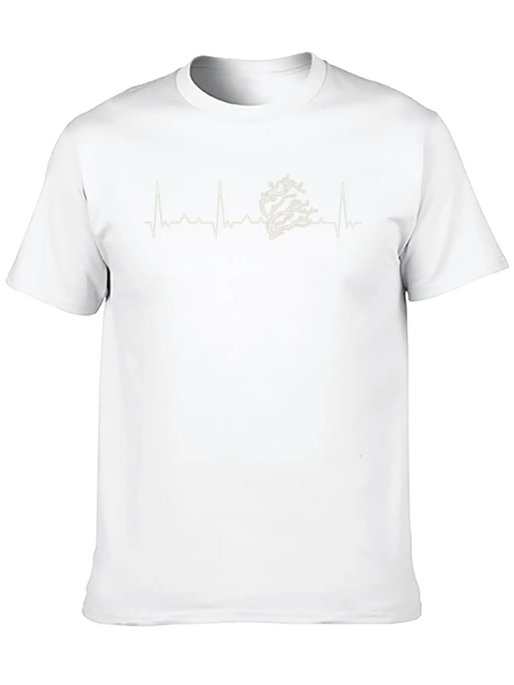 Tree Branch. Heart. Love. EKG. Pulse. Beat. Unisex Casual T-Shirt – Clean Design For Daily Comfort