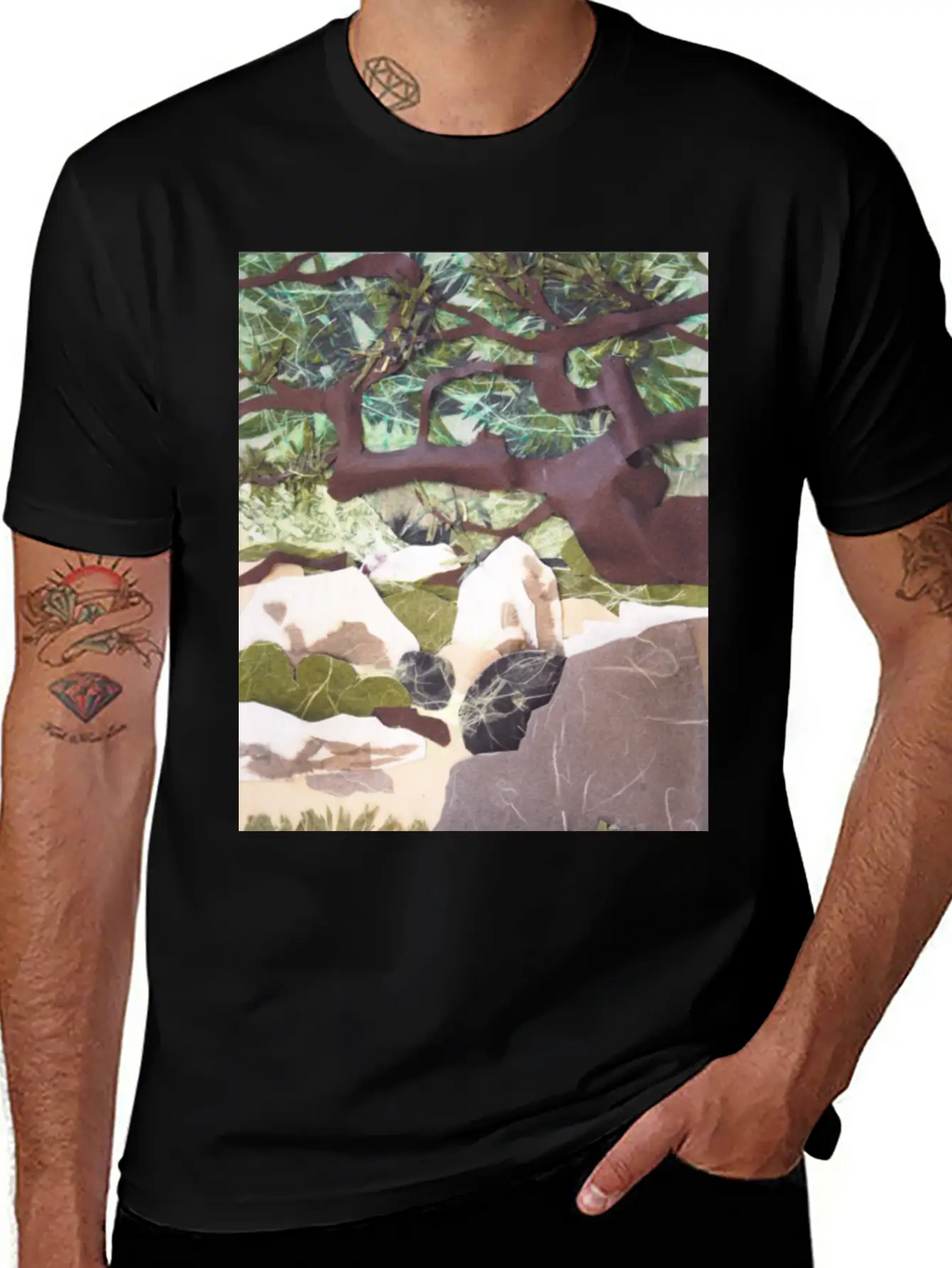 Tree Collage Unisex Casual T-Shirt – Clean Design For Daily Comfort