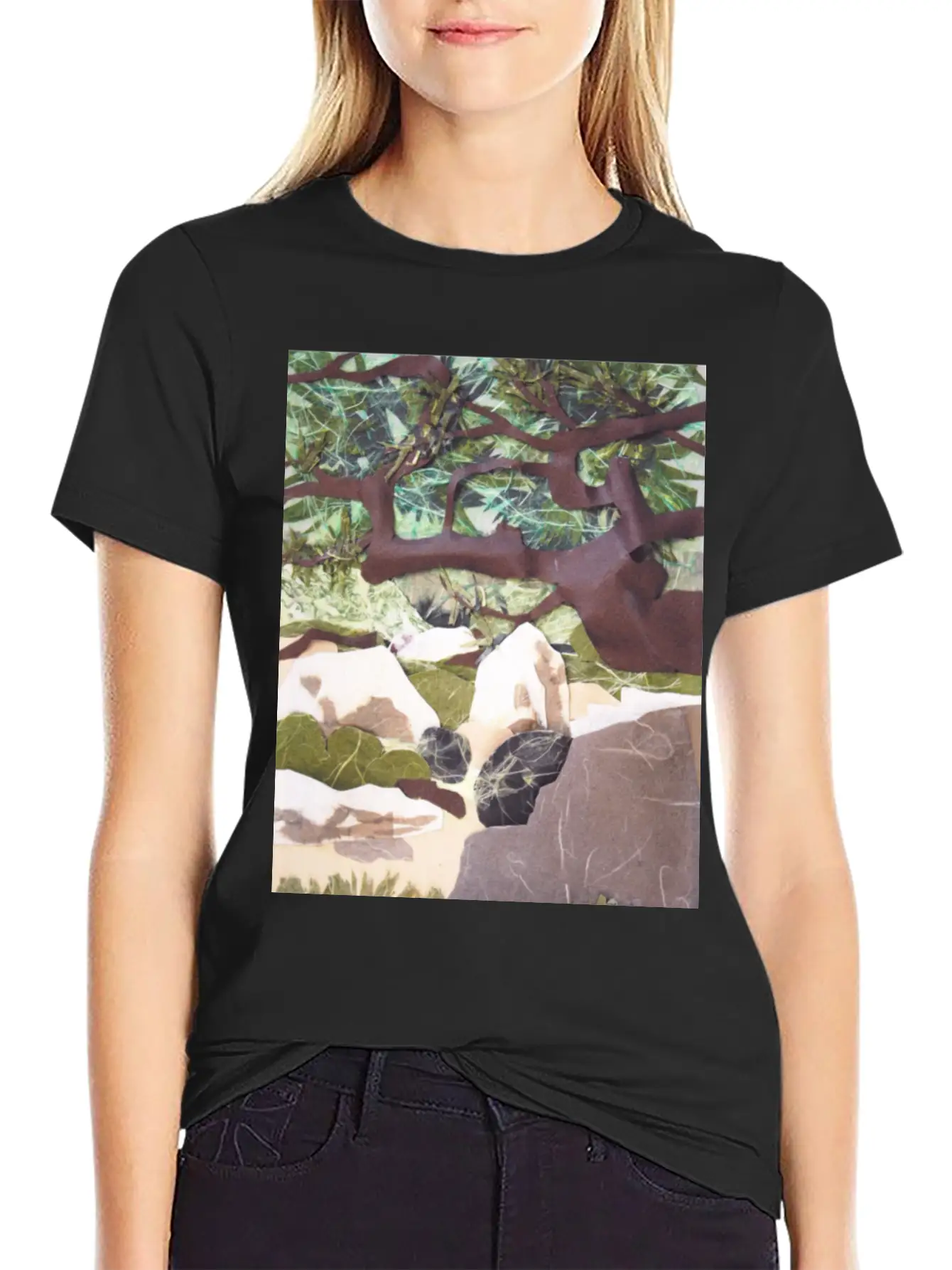 Tree Collage Unisex Casual T-Shirt – Clean Design For Daily Comfort