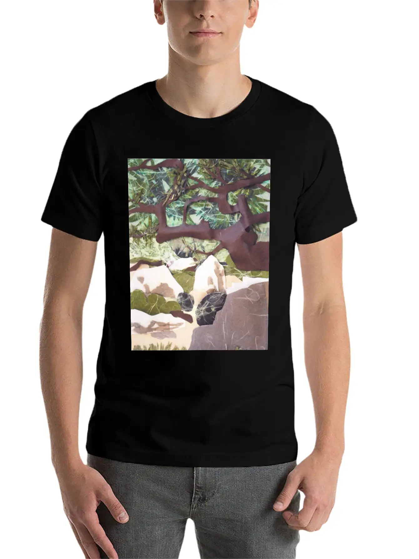 Tree Collage Unisex Casual T-Shirt – Clean Design For Daily Comfort