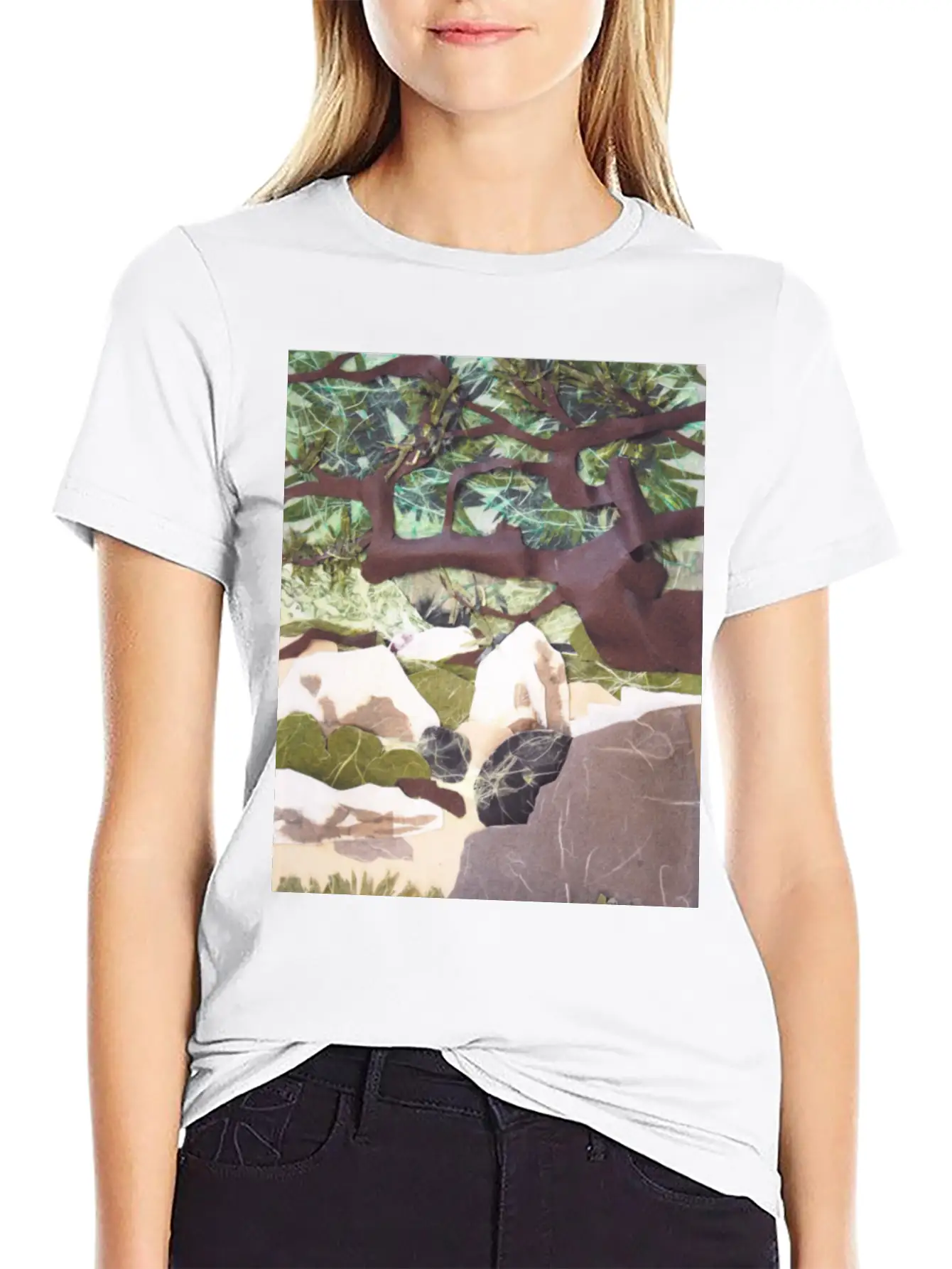 Tree Collage Unisex Casual T-Shirt – Clean Design For Daily Comfort