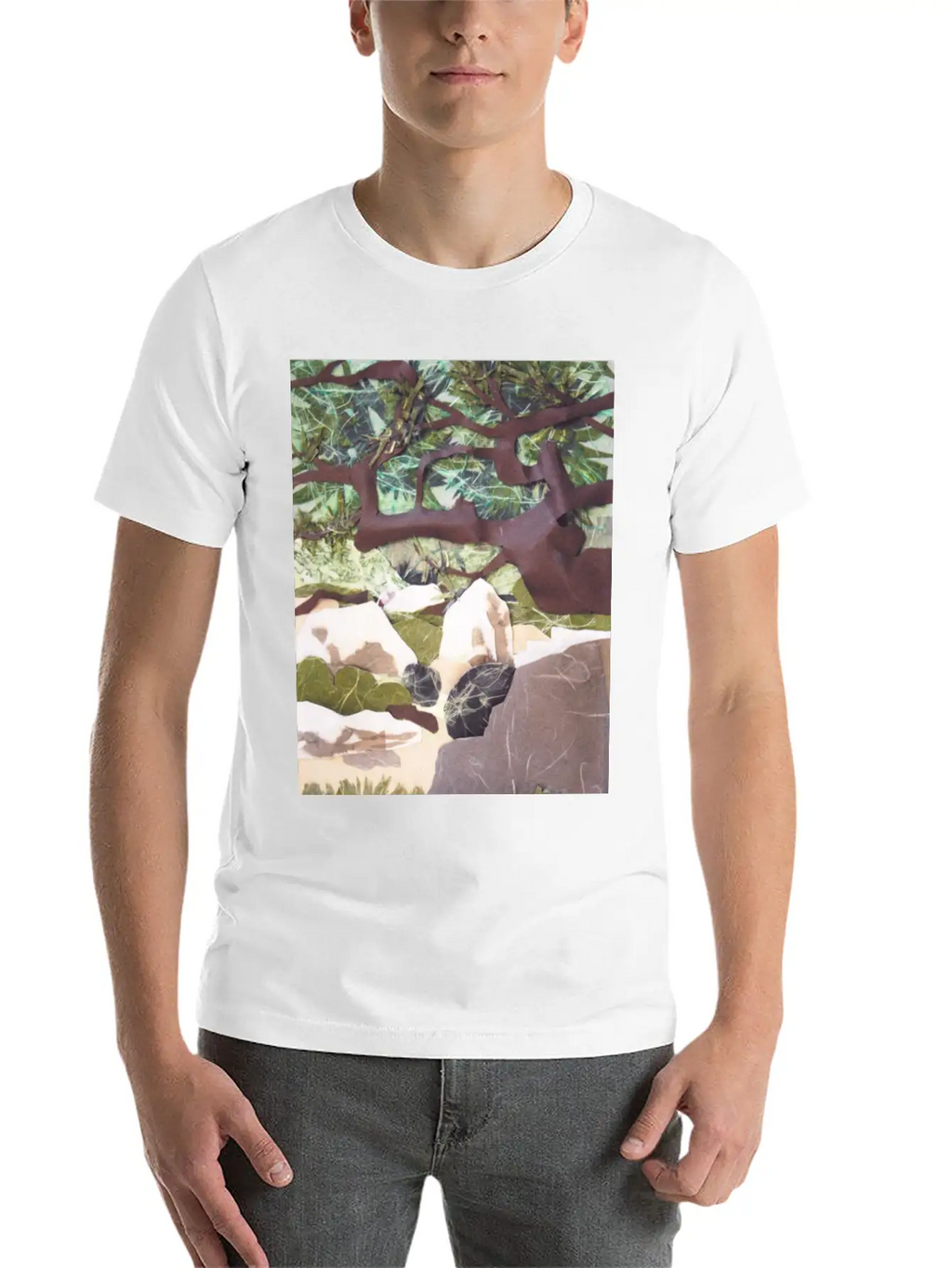Tree Collage Unisex Casual T-Shirt – Clean Design For Daily Comfort