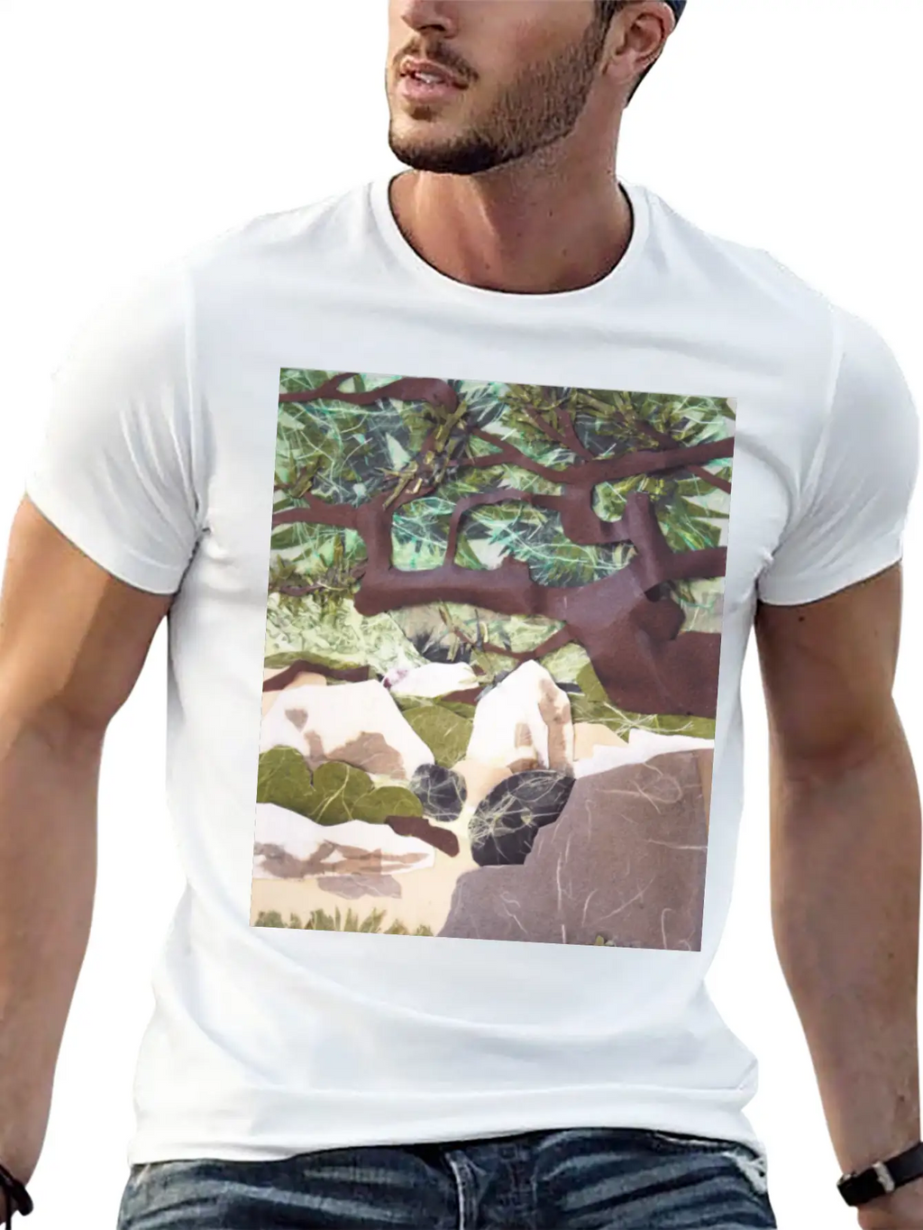 Tree Collage Unisex Casual T-Shirt – Clean Design For Daily Comfort