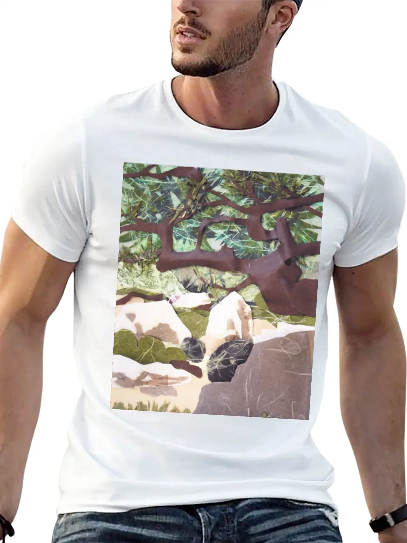Tree Collage Unisex Casual T-Shirt – Clean Design For Daily Comfort