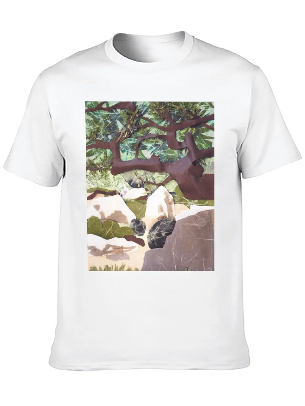 Tree Collage Unisex Casual T-Shirt – Clean Design For Daily Comfort