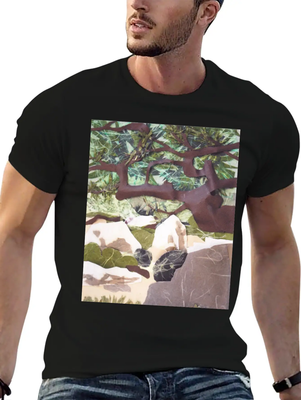 Tree Collage Unisex Casual T-Shirt – Clean Design For Daily Comfort