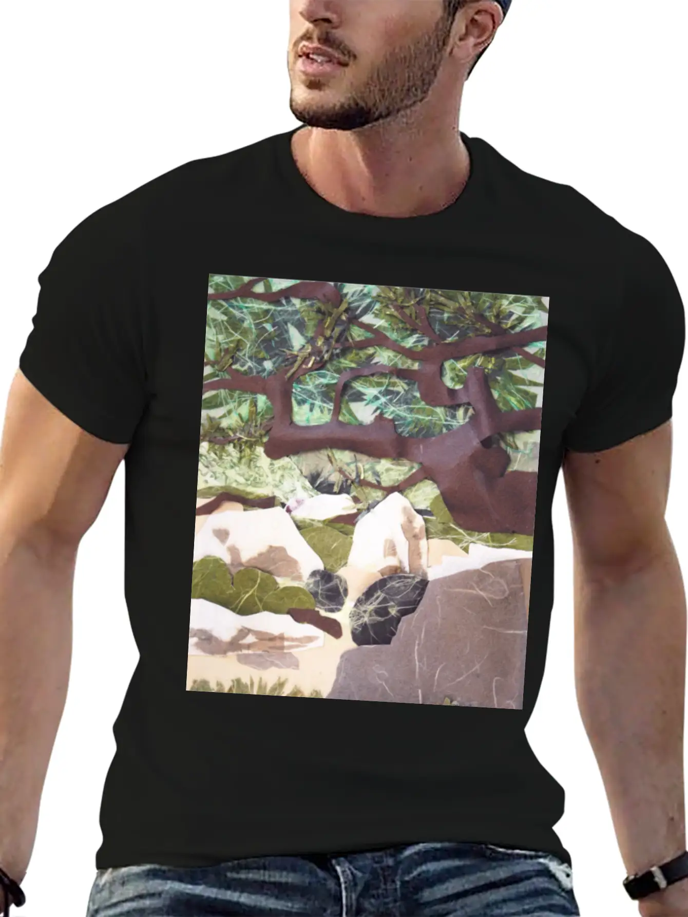Tree Collage Unisex Casual T-Shirt – Clean Design For Daily Comfort
