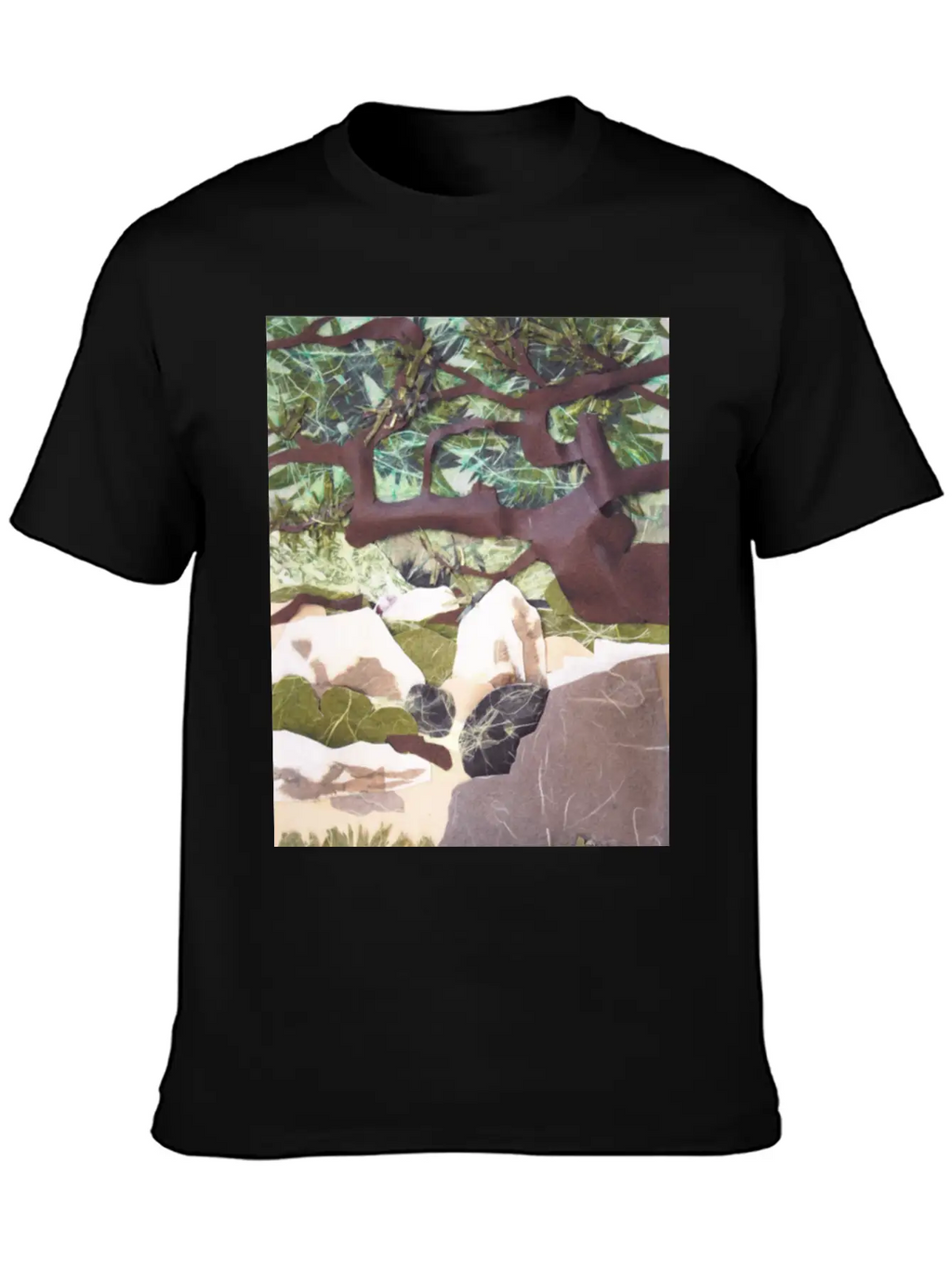 Tree Collage Unisex Casual T-Shirt – Clean Design For Daily Comfort