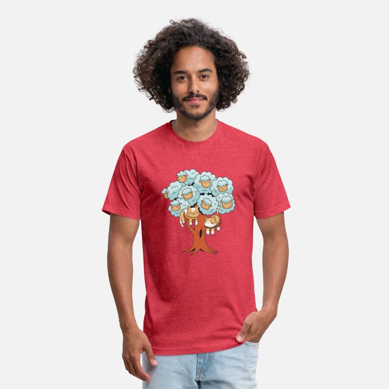 Tree with sheeps and cats