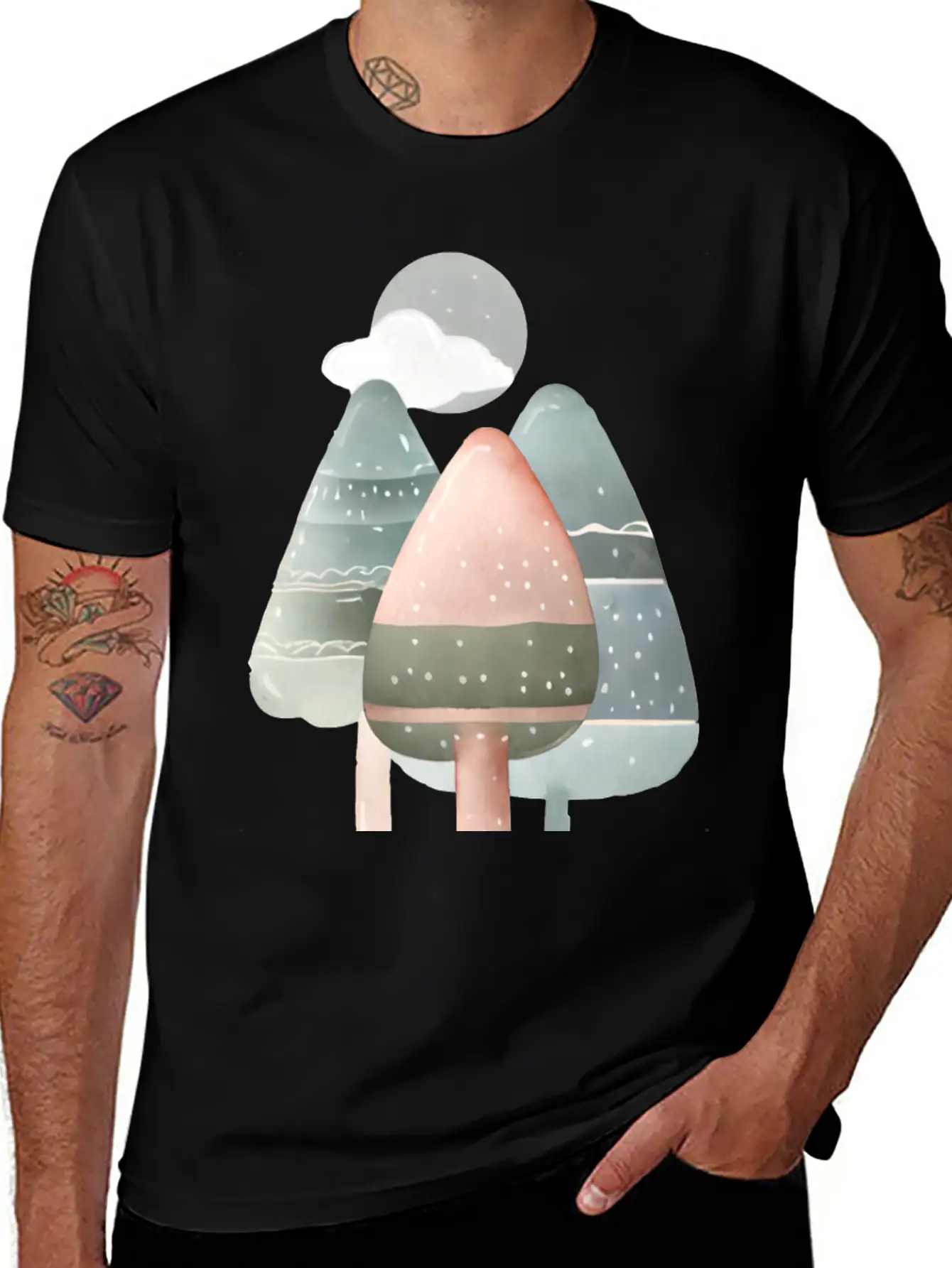 Trees Essential Cotton Tee For Daily Outfits – Unisex Style