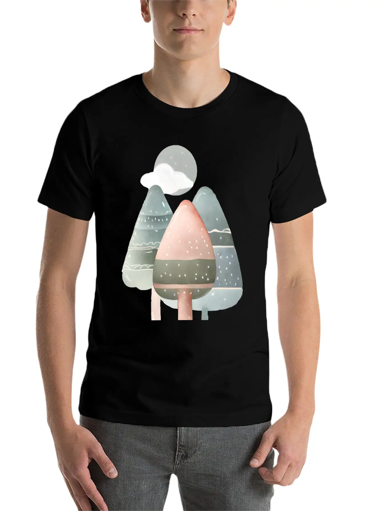 Trees Essential Cotton Tee For Daily Outfits – Unisex Style