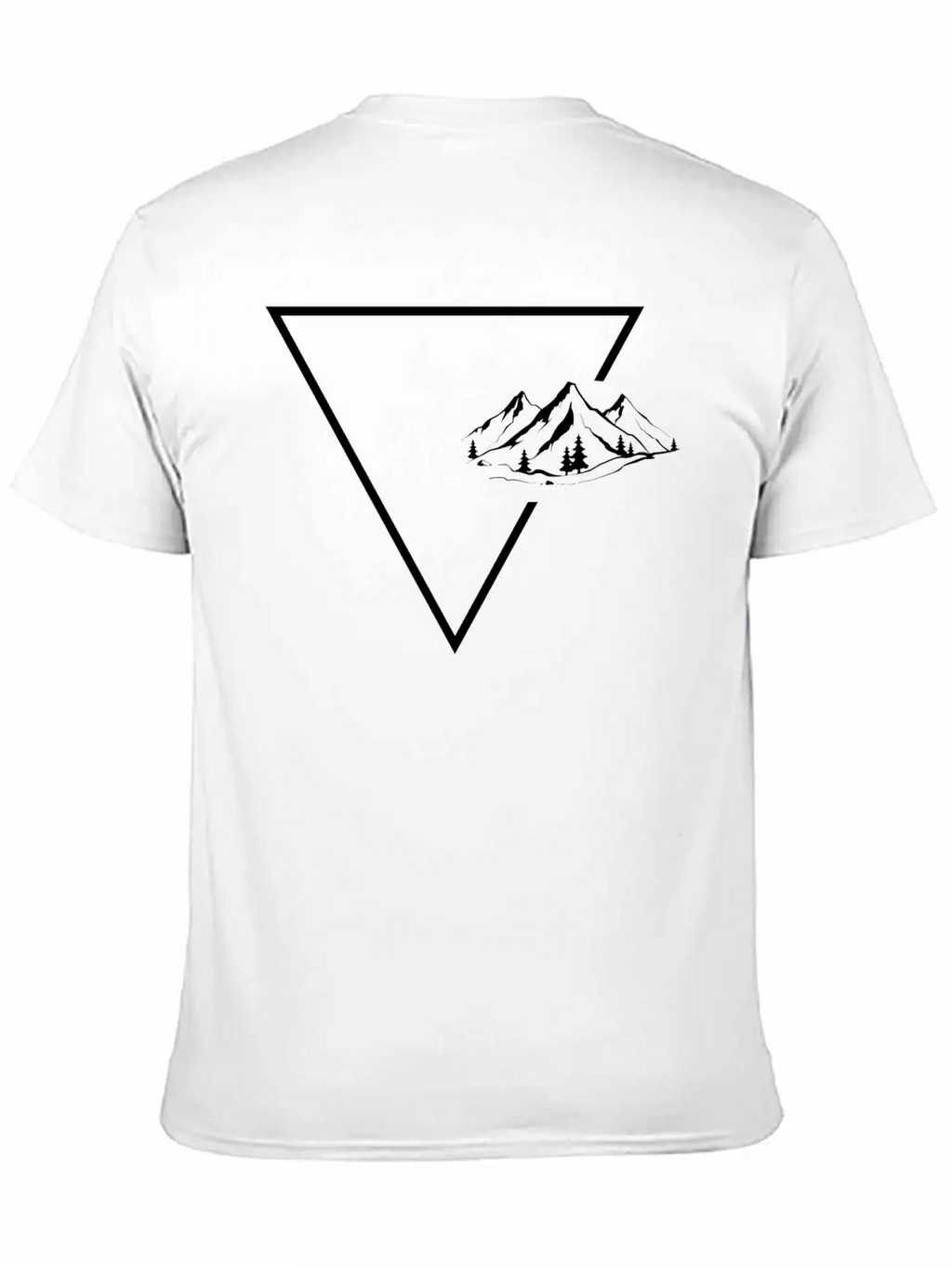 Triangle 1 And Mountain - (B) Unisex Short Sleeve Soft Cotton T-Shirt – Casual Everyday Wear