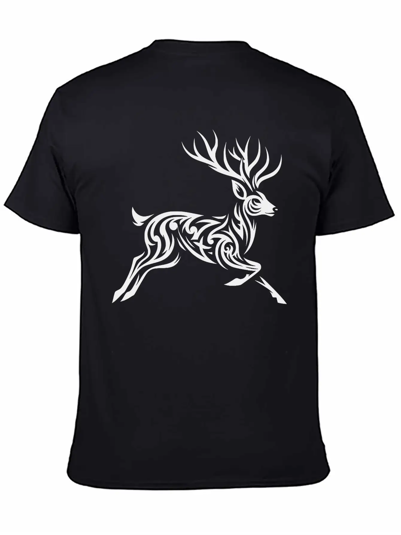 Tribal Deer Unisex Casual T-Shirt – Clean Design For Daily Comfort