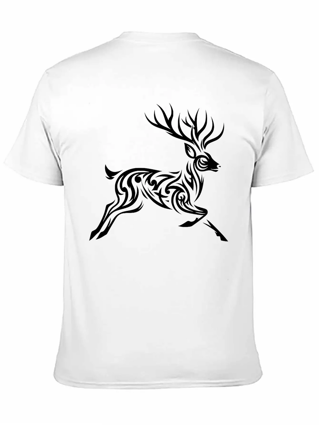 Tribal Deer Unisex Casual T-Shirt – Clean Design For Daily Comfort