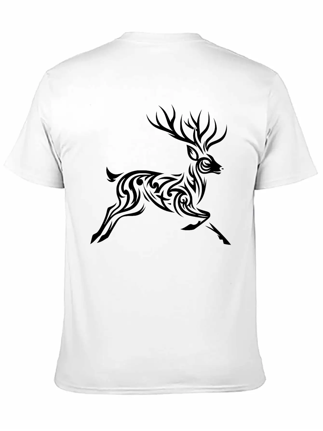 Tribal Deer Unisex Casual T-Shirt – Clean Design For Daily Comfort