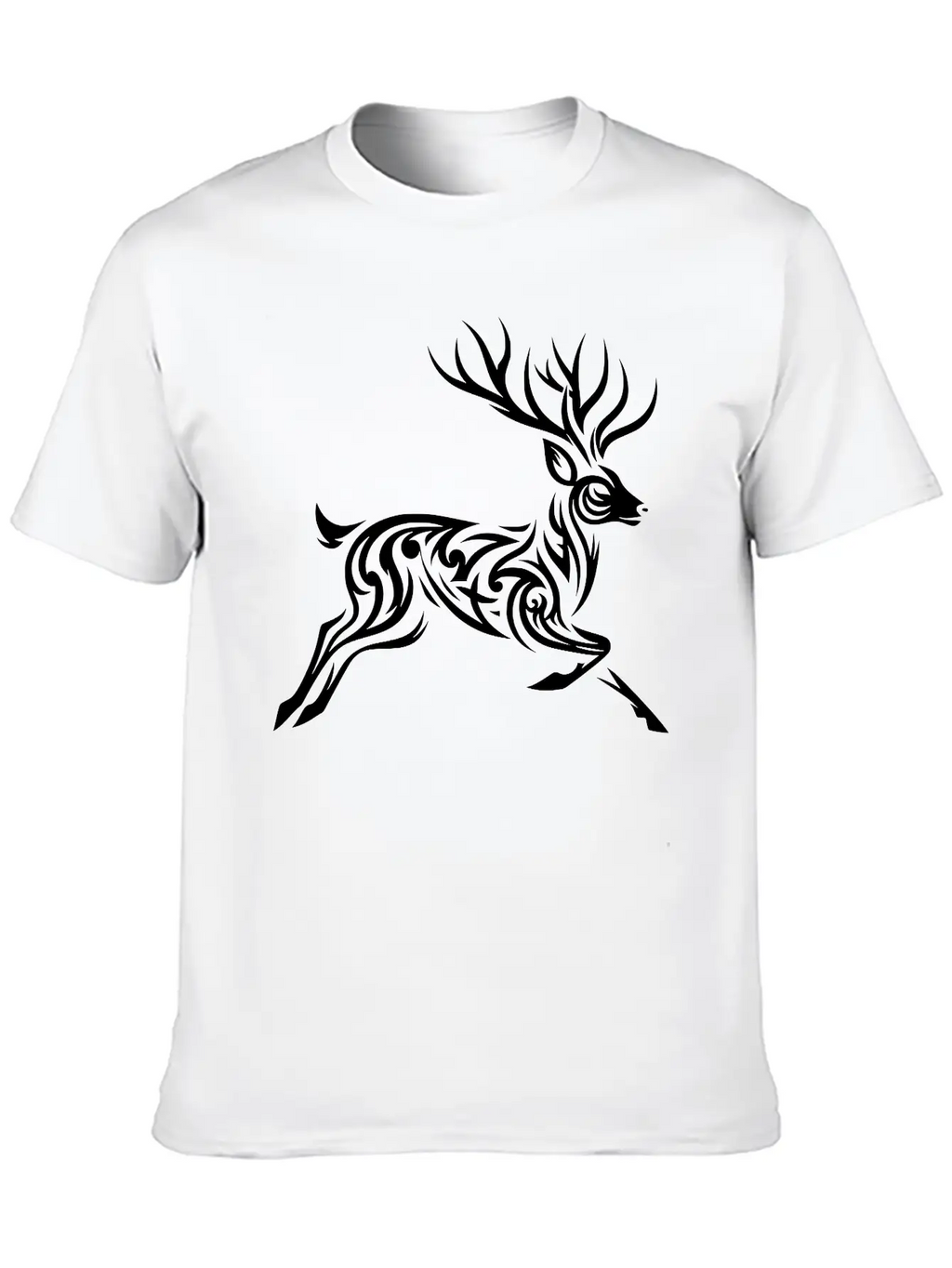Tribal Deer Unisex Casual T-Shirt – Clean Design For Daily Comfort