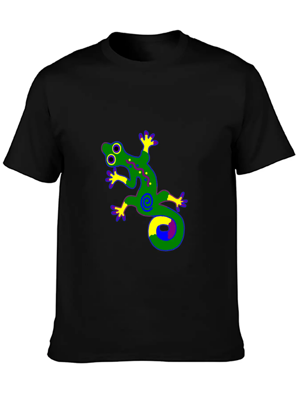 Tribal Gecko Unisex Short Sleeve Soft Cotton T-Shirt – Casual Everyday Wear