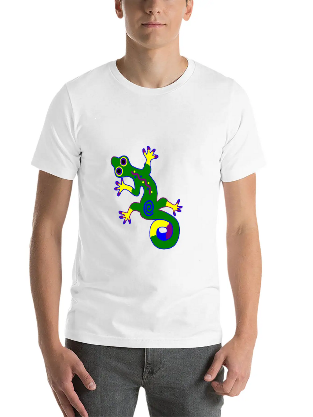 Tribal Gecko Unisex Short Sleeve Soft Cotton T-Shirt – Casual Everyday Wear