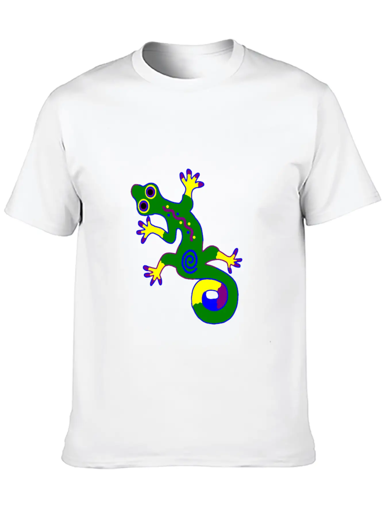Tribal Gecko Unisex Short Sleeve Soft Cotton T-Shirt – Casual Everyday Wear