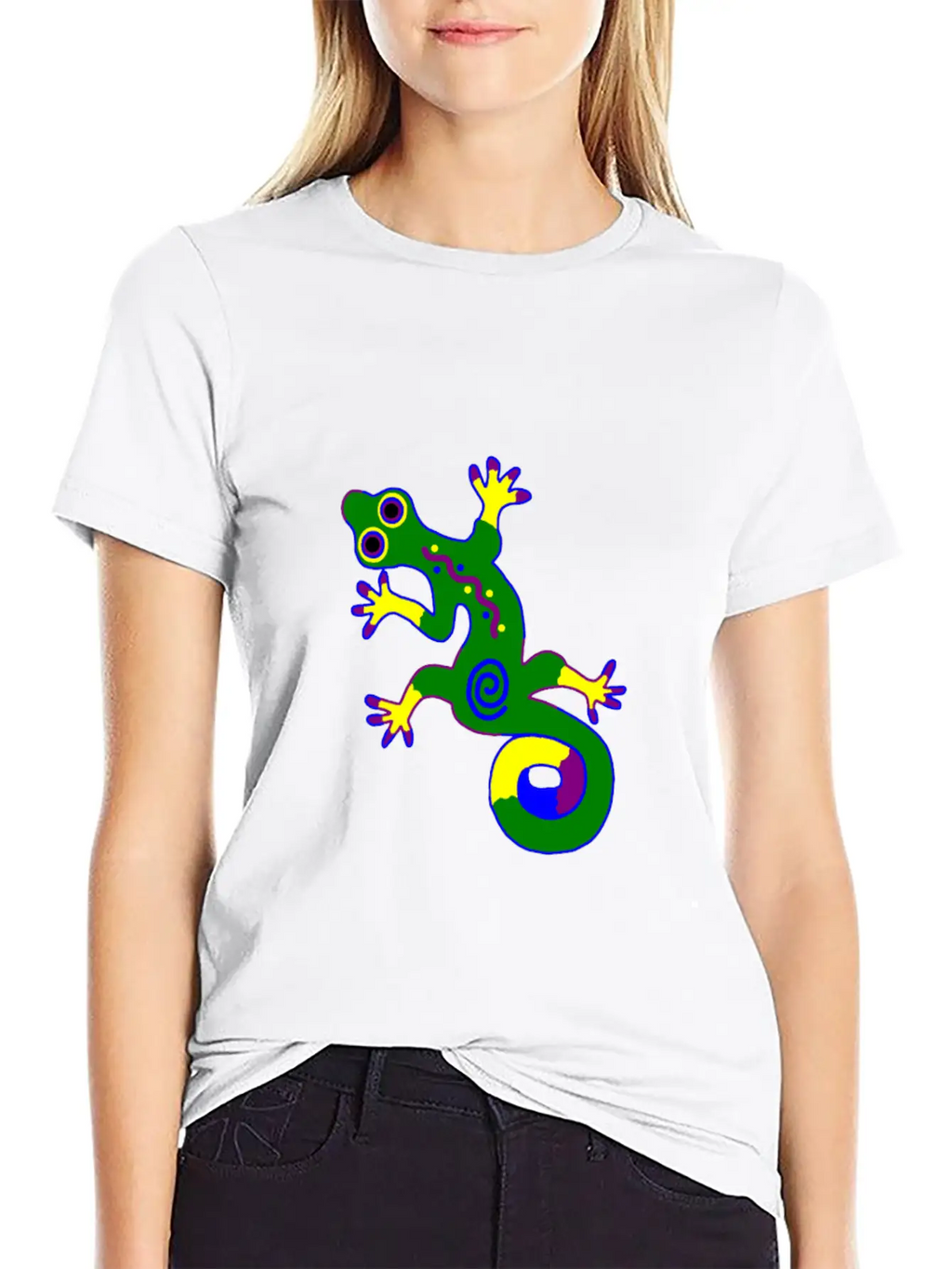 Tribal Gecko Unisex Short Sleeve Soft Cotton T-Shirt – Casual Everyday Wear