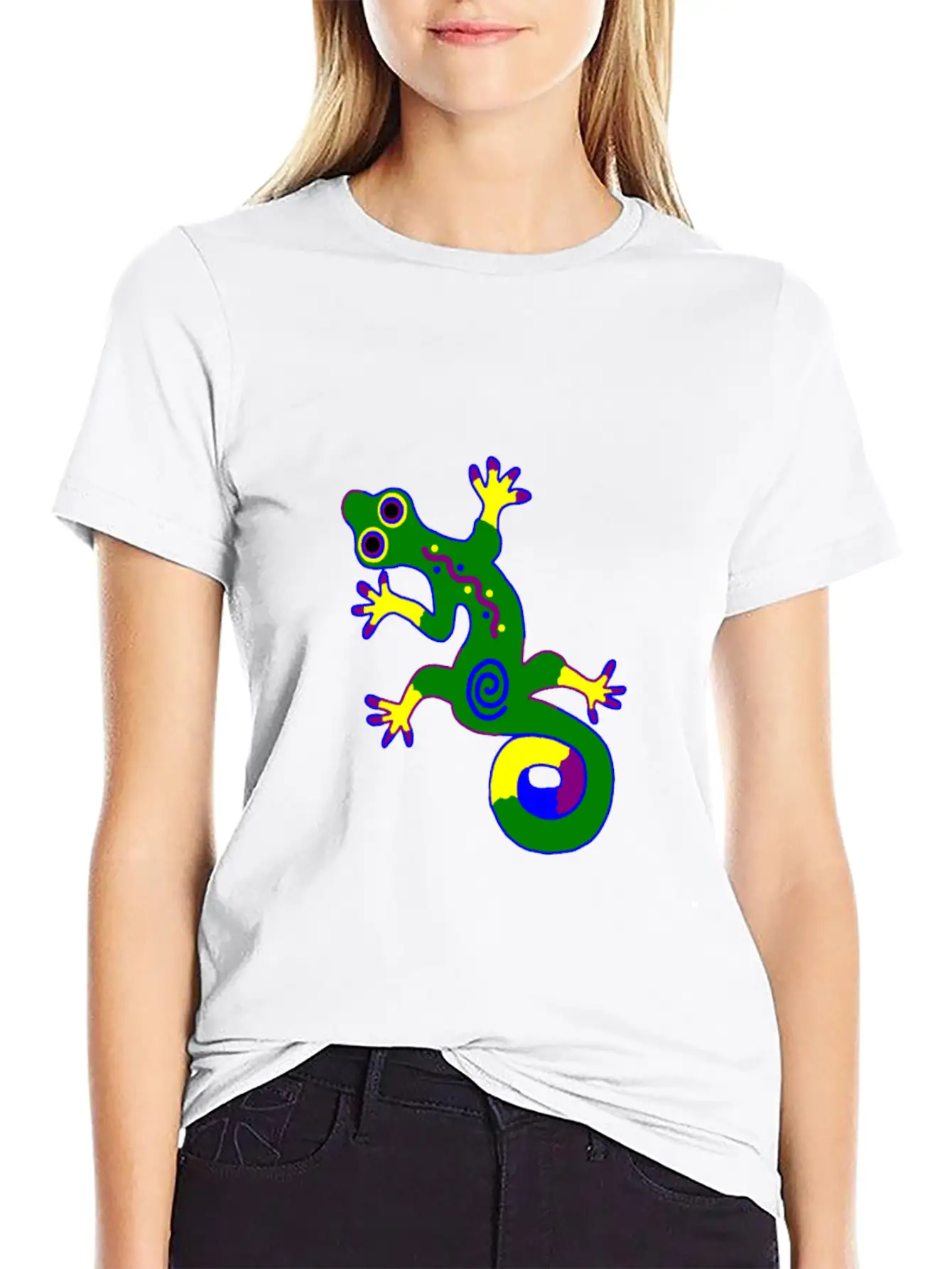 Tribal Gecko Unisex Short Sleeve Soft Cotton T-Shirt – Casual Everyday Wear
