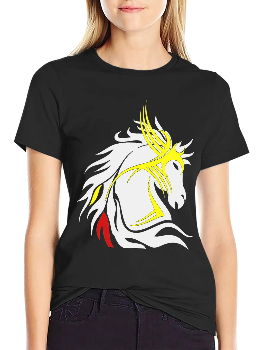 Tribal Horse Head 13 Darr Essential Cotton Tee For Daily Outfits – Unisex Style