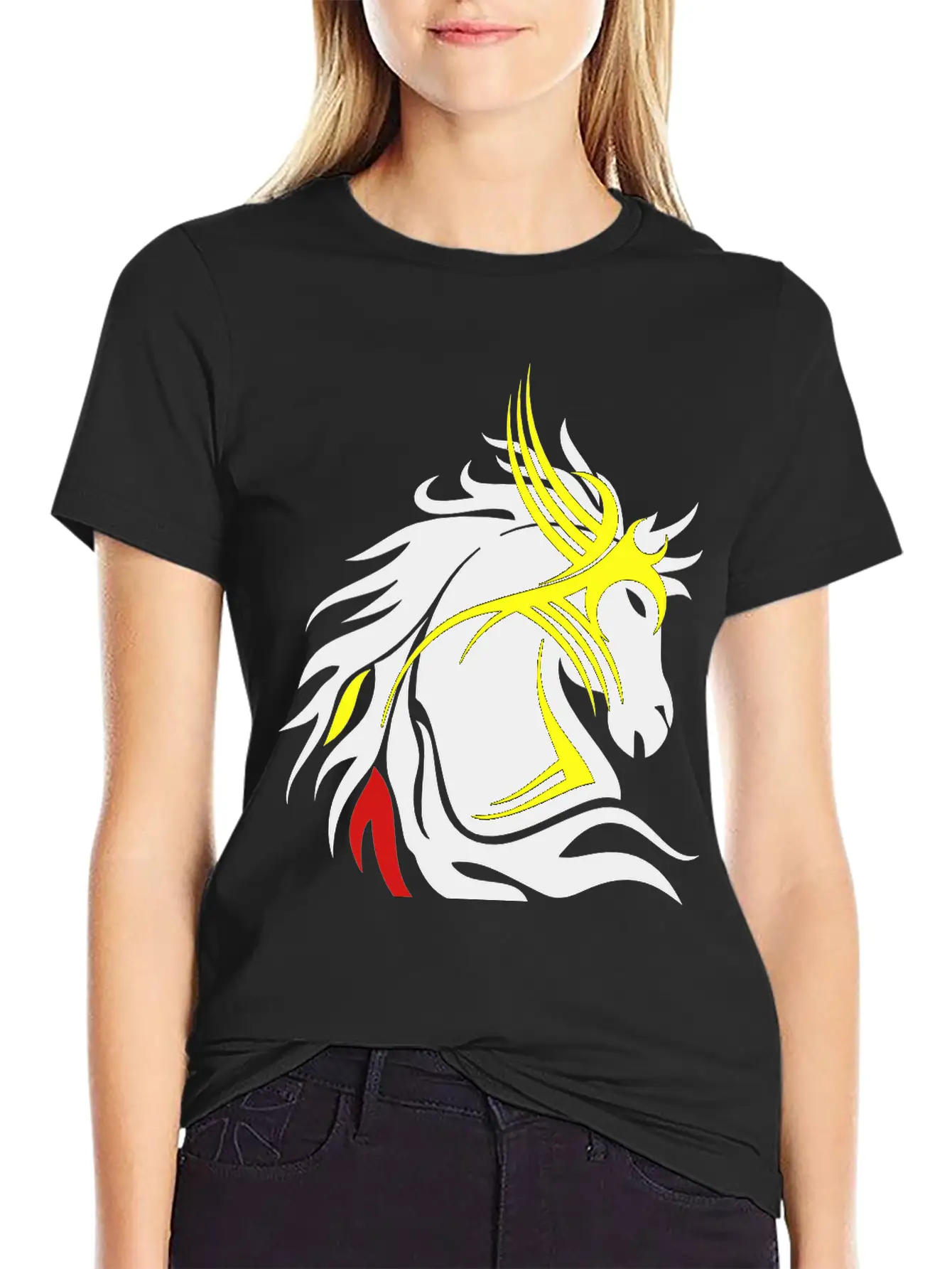 Tribal Horse Head 13 Darr Essential Cotton Tee For Daily Outfits – Unisex Style