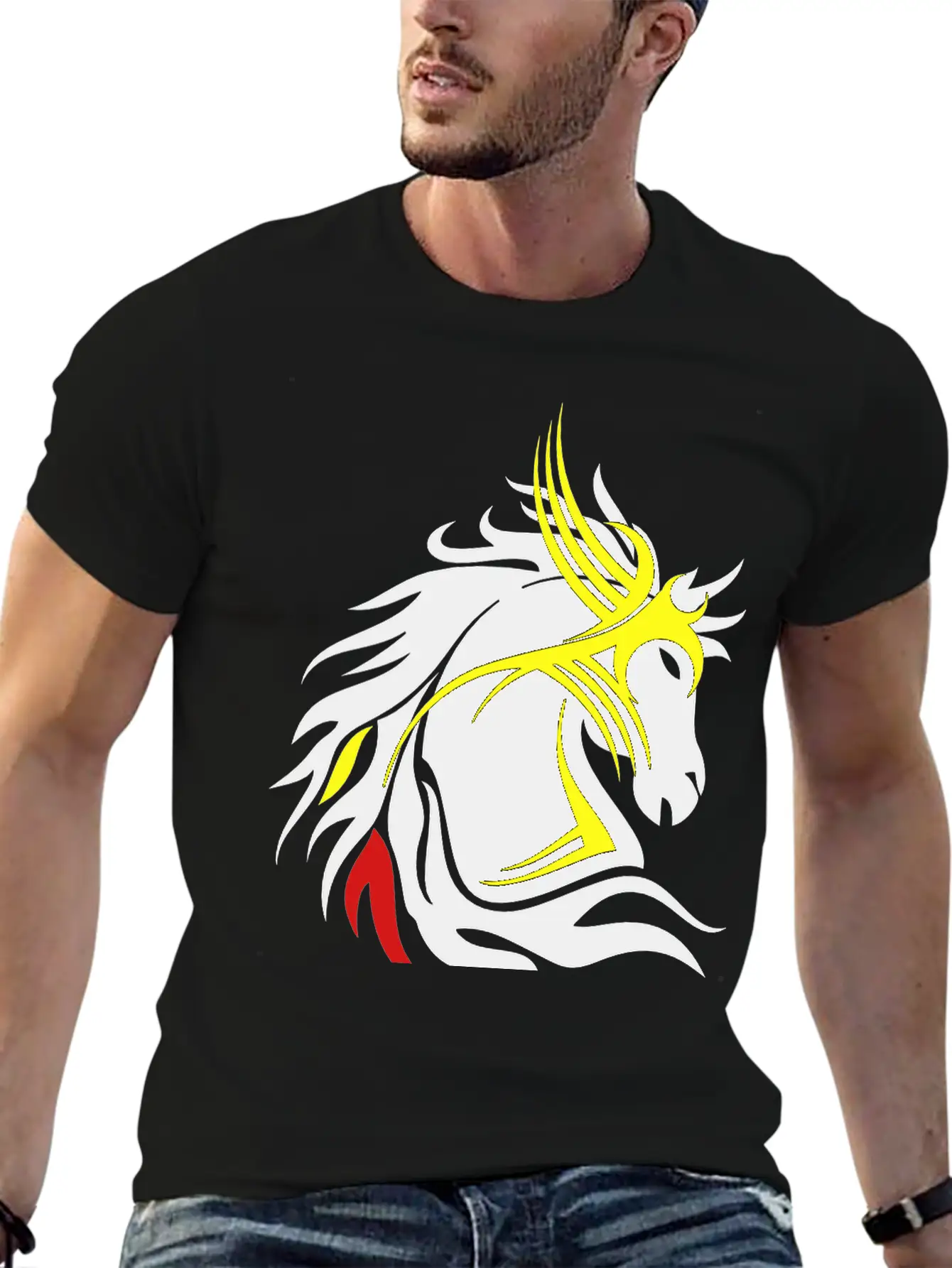 Tribal Horse Head 13 Darr Essential Cotton Tee For Daily Outfits – Unisex Style
