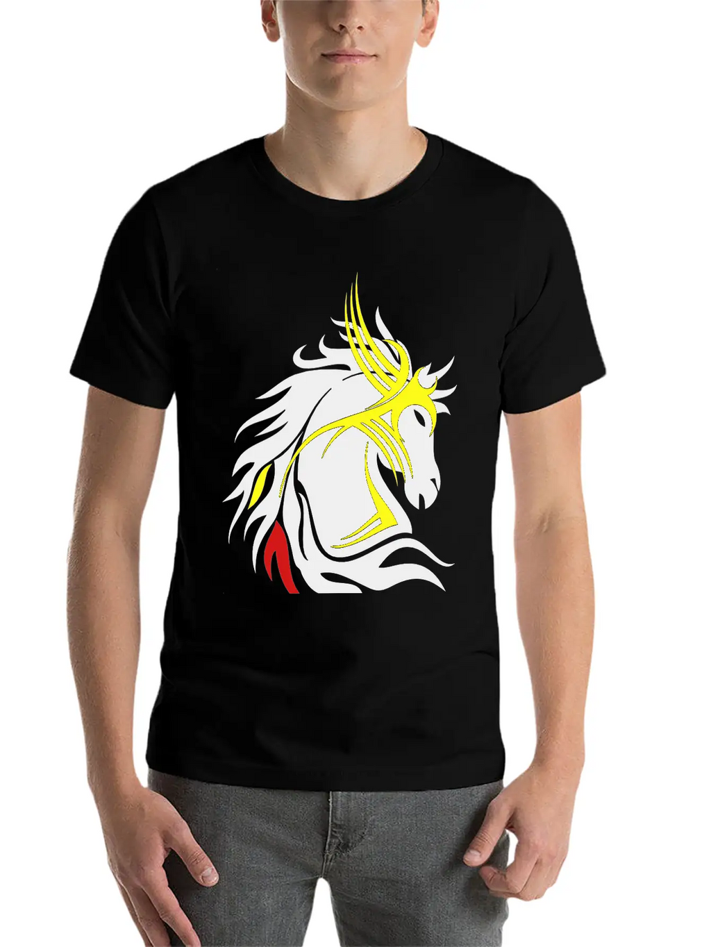 Tribal Horse Head 13 Darr Essential Cotton Tee For Daily Outfits – Unisex Style