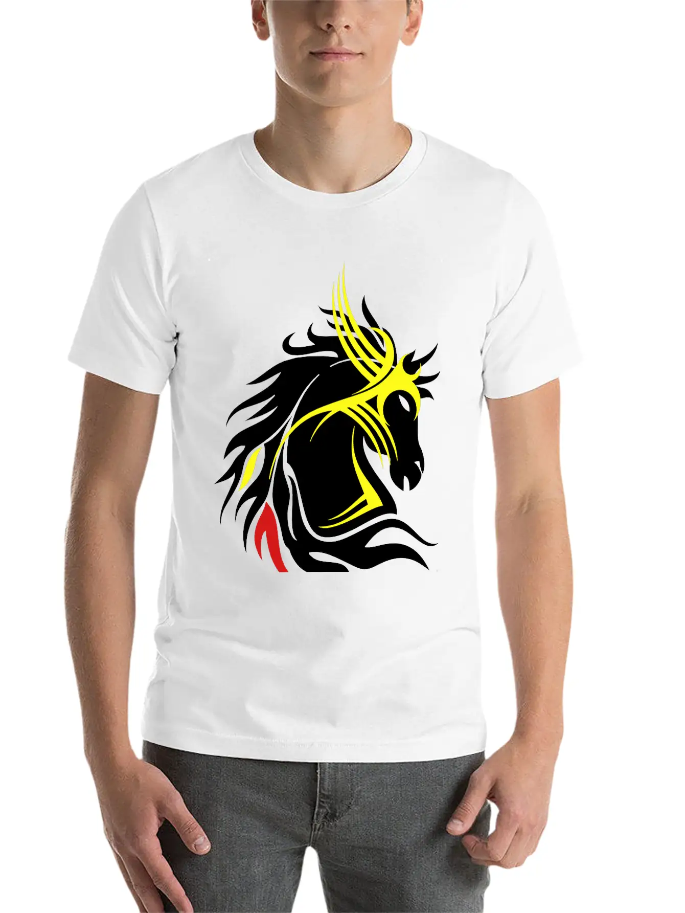 Tribal Horse Head 13 Darr Essential Cotton Tee For Daily Outfits – Unisex Style