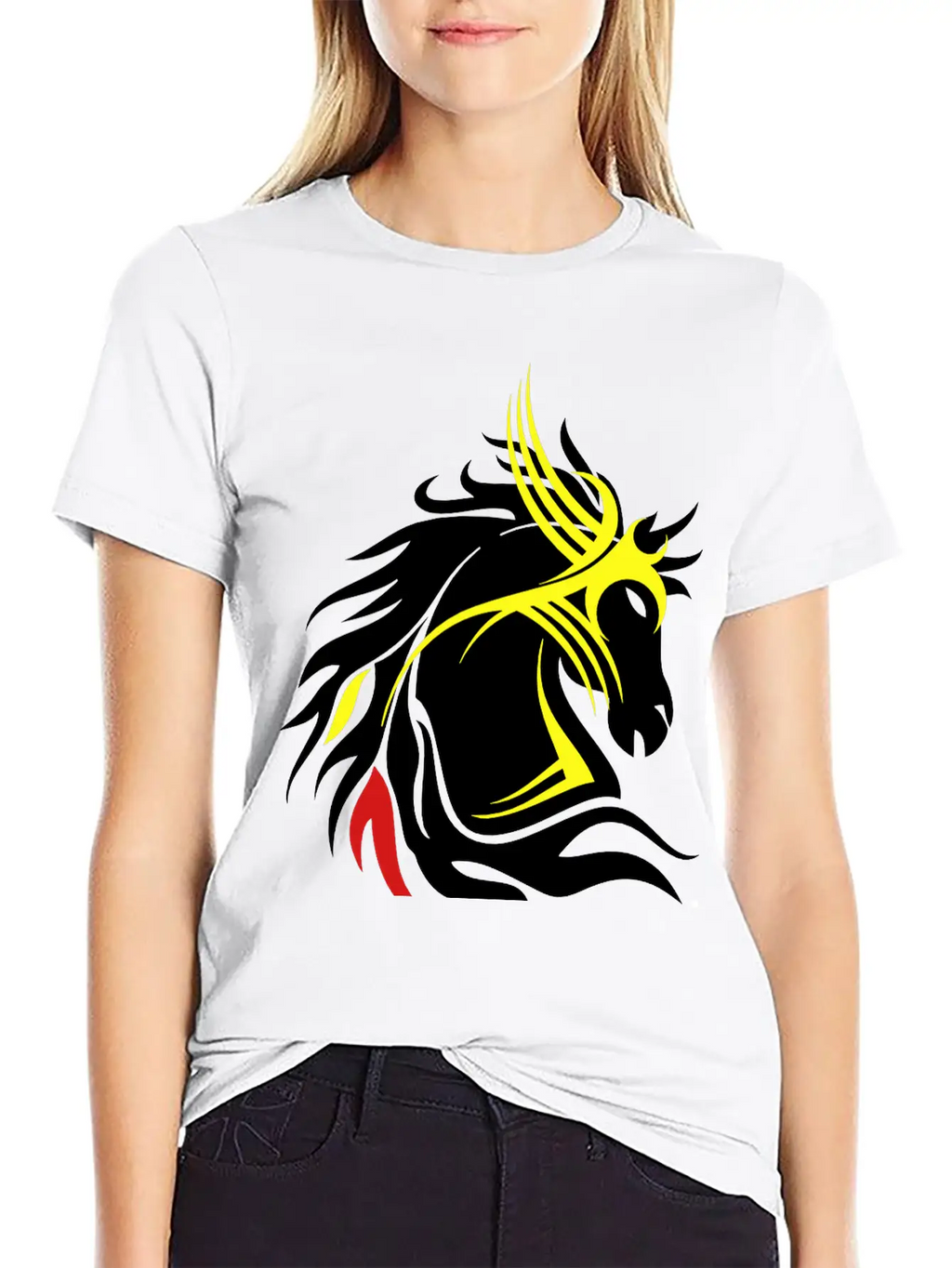 Tribal Horse Head 13 Darr Essential Cotton Tee For Daily Outfits – Unisex Style