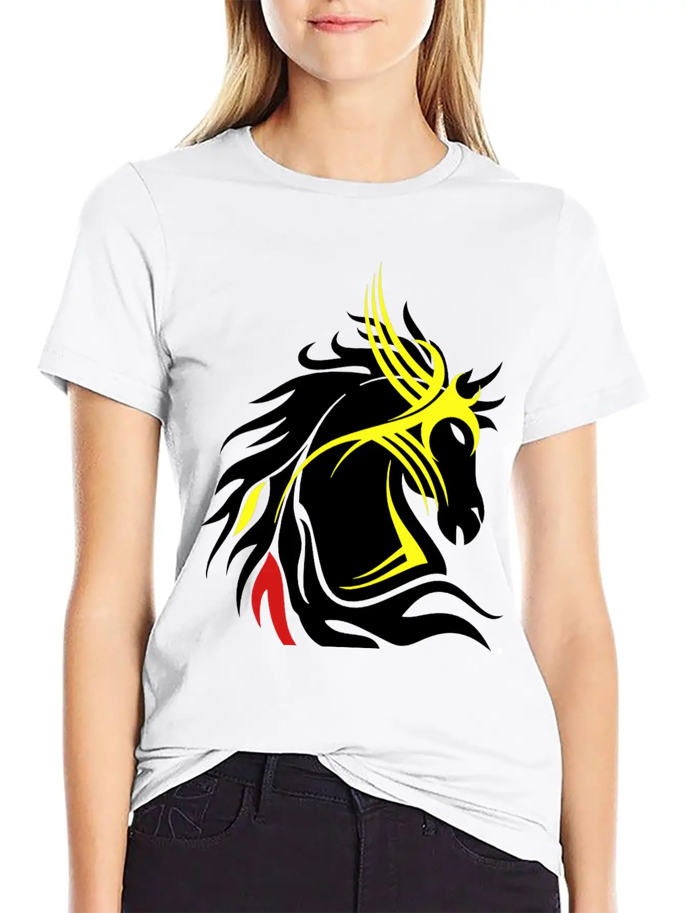 Tribal Horse Head 13 Darr Essential Cotton Tee For Daily Outfits – Unisex Style
