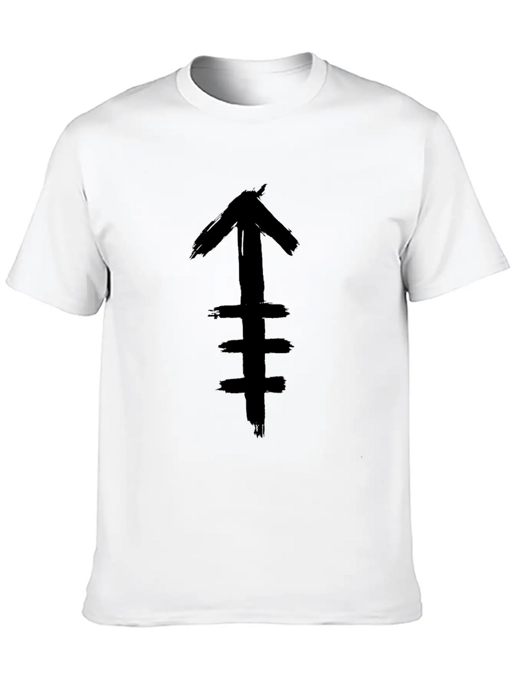 Tribal Indian Arrow Icon Symbol Tattoo Breathable Soft Cotton T-Shirt – Timeless Casual Look