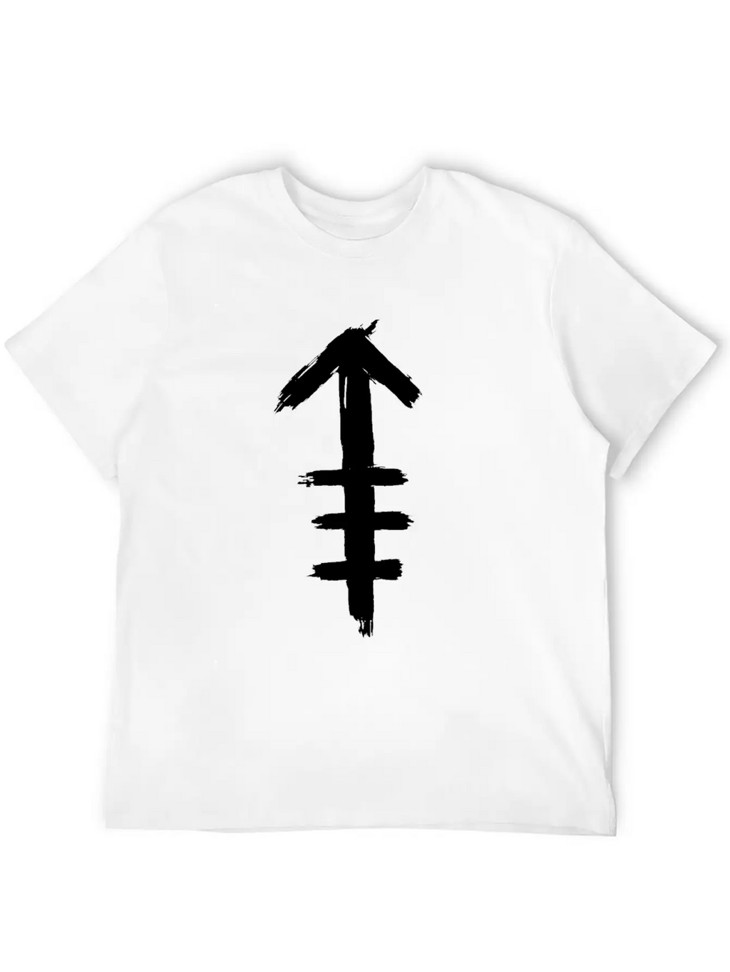 Tribal Indian Arrow Icon Symbol Tattoo Breathable Soft Cotton T-Shirt – Timeless Casual Look
