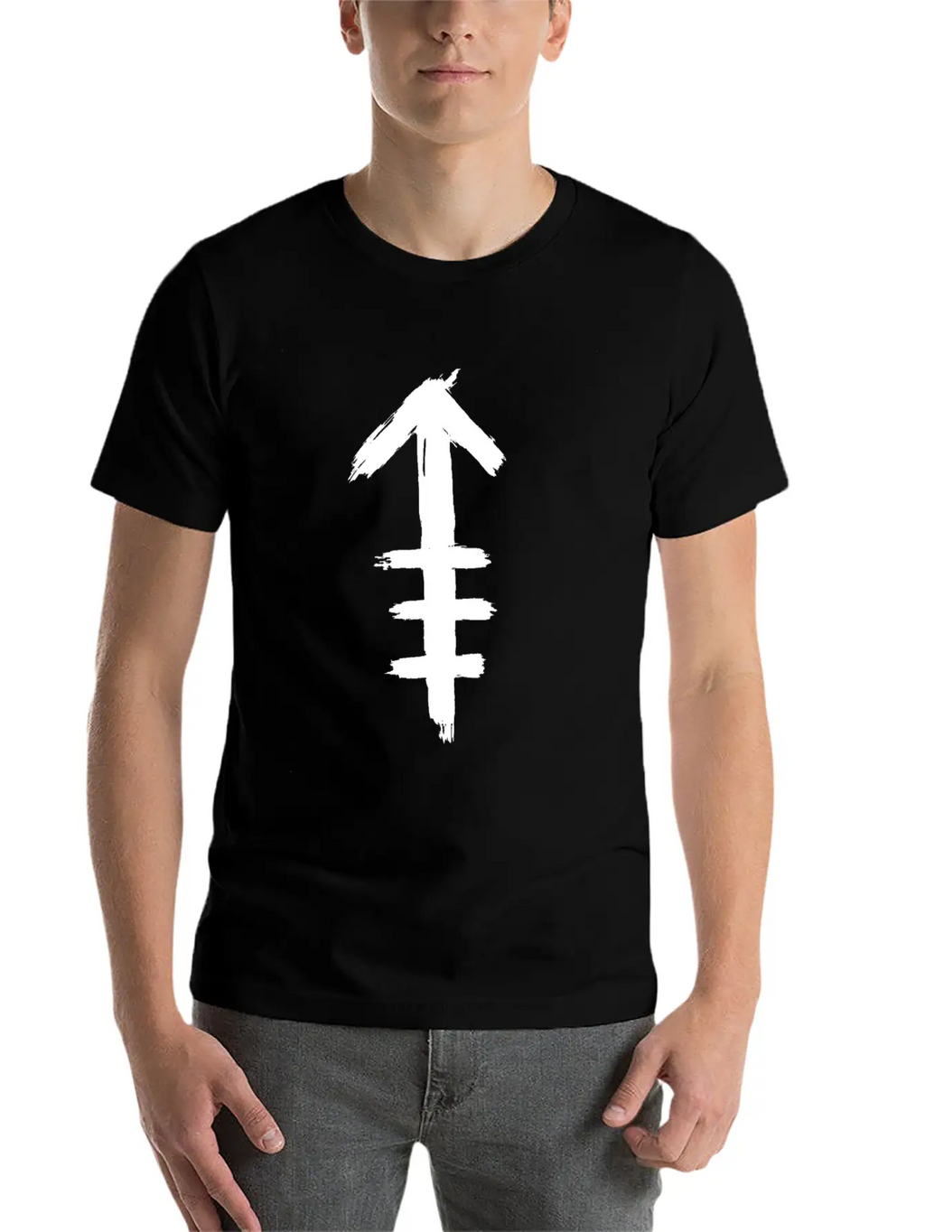 Tribal Indian Arrow Icon Symbol Tattoo Breathable Soft Cotton T-Shirt – Timeless Casual Look