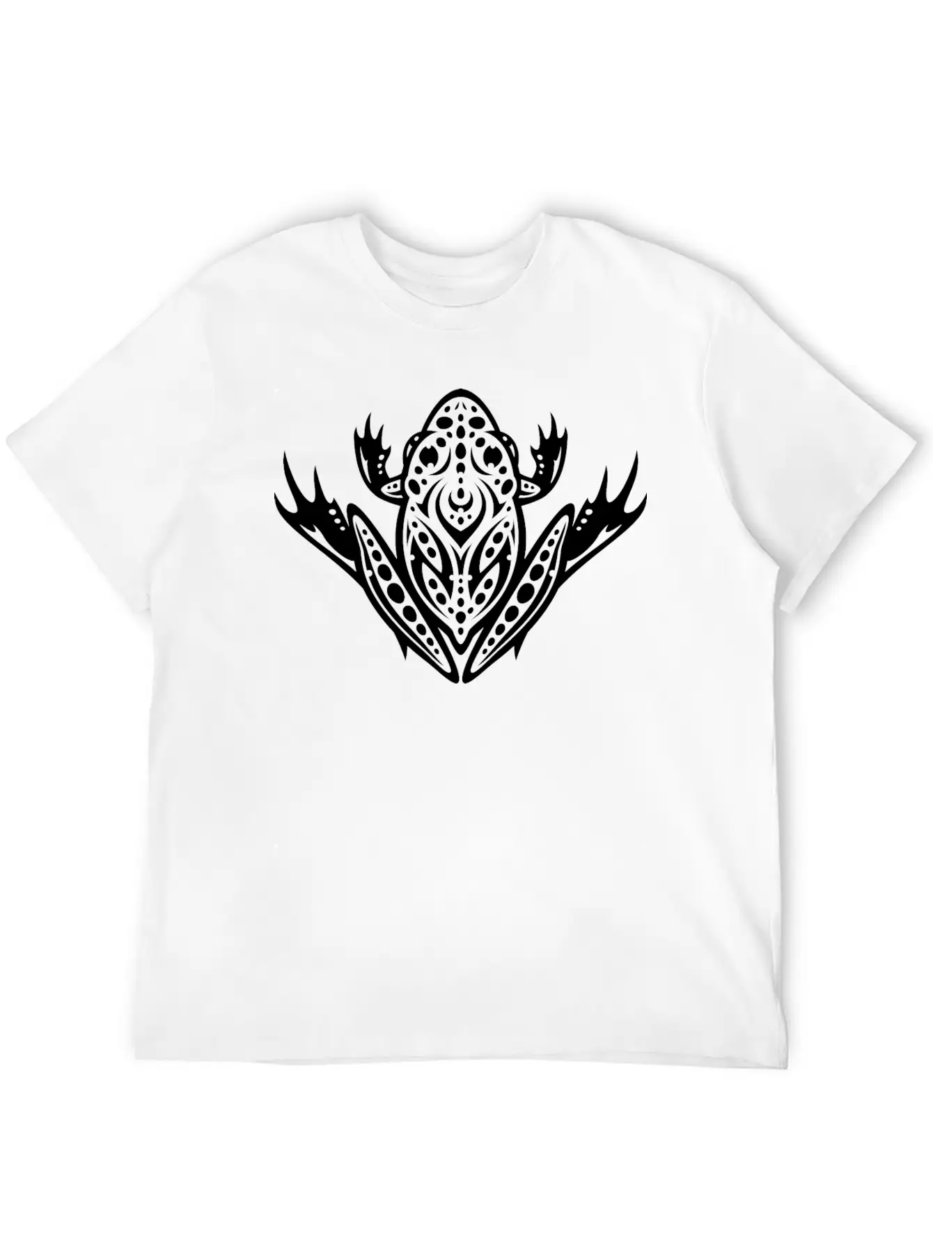 Tribal Leopard Frog Unisex Short Sleeve Soft Cotton T-Shirt – Casual Everyday Wear