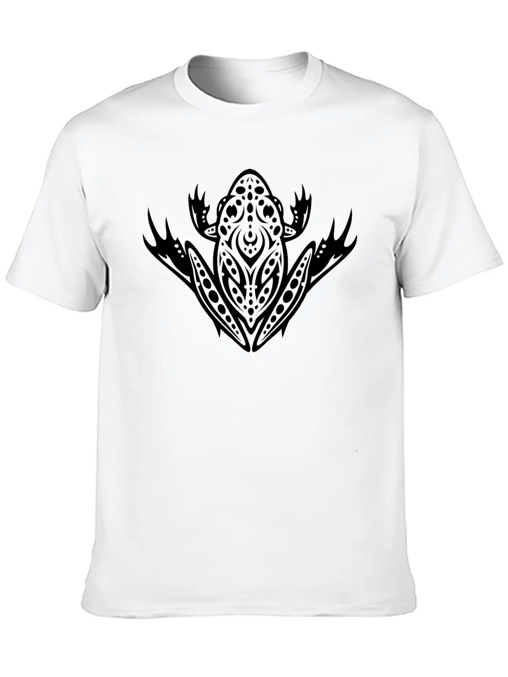 Tribal Leopard Frog Unisex Short Sleeve Soft Cotton T-Shirt – Casual Everyday Wear