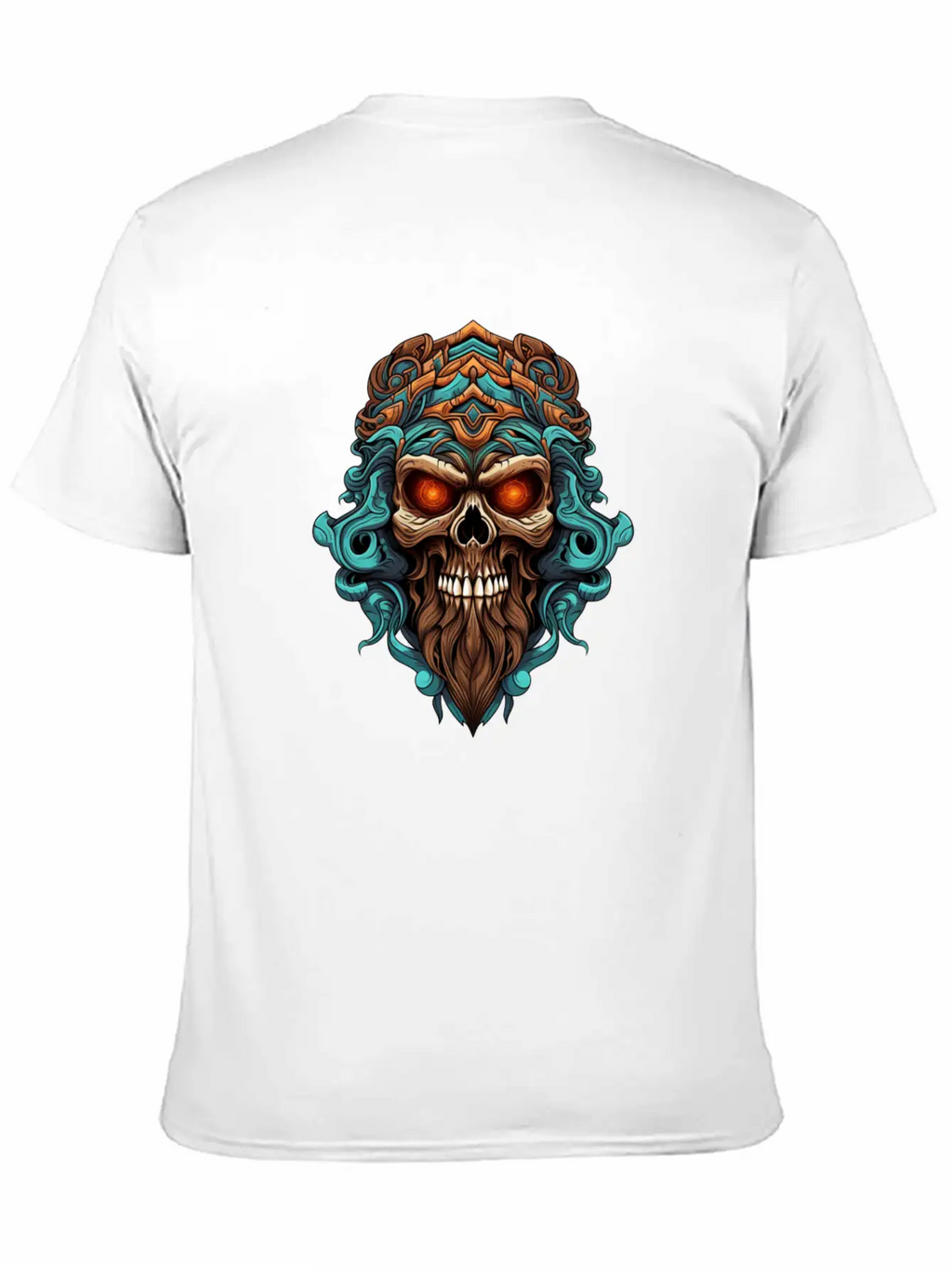 Tribal Style Skull Unisex Casual T-Shirt – Clean Design For Daily Comfort