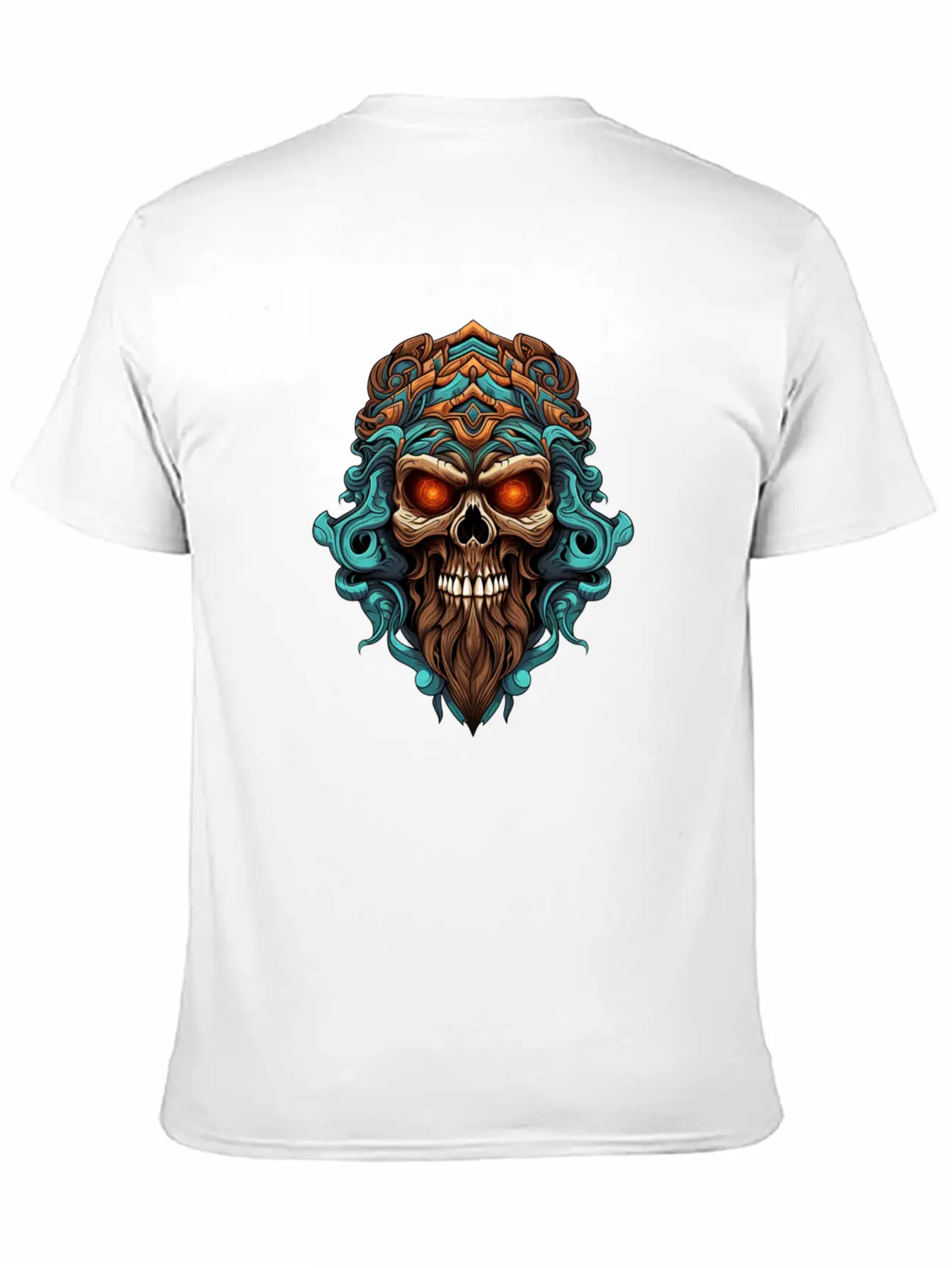 Tribal Style Skull Unisex Casual T-Shirt – Clean Design For Daily Comfort