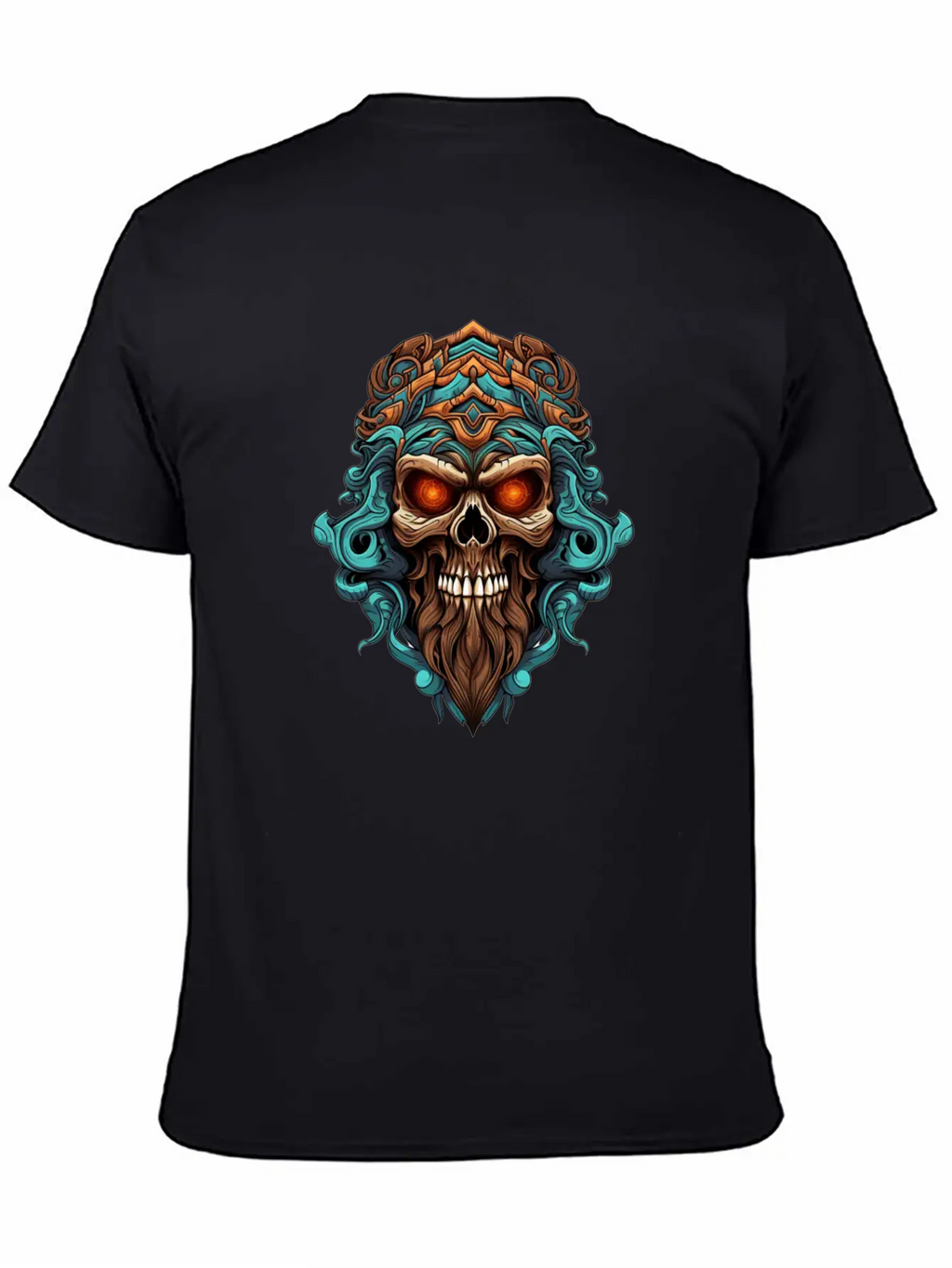Tribal Style Skull Unisex Casual T-Shirt – Clean Design For Daily Comfort